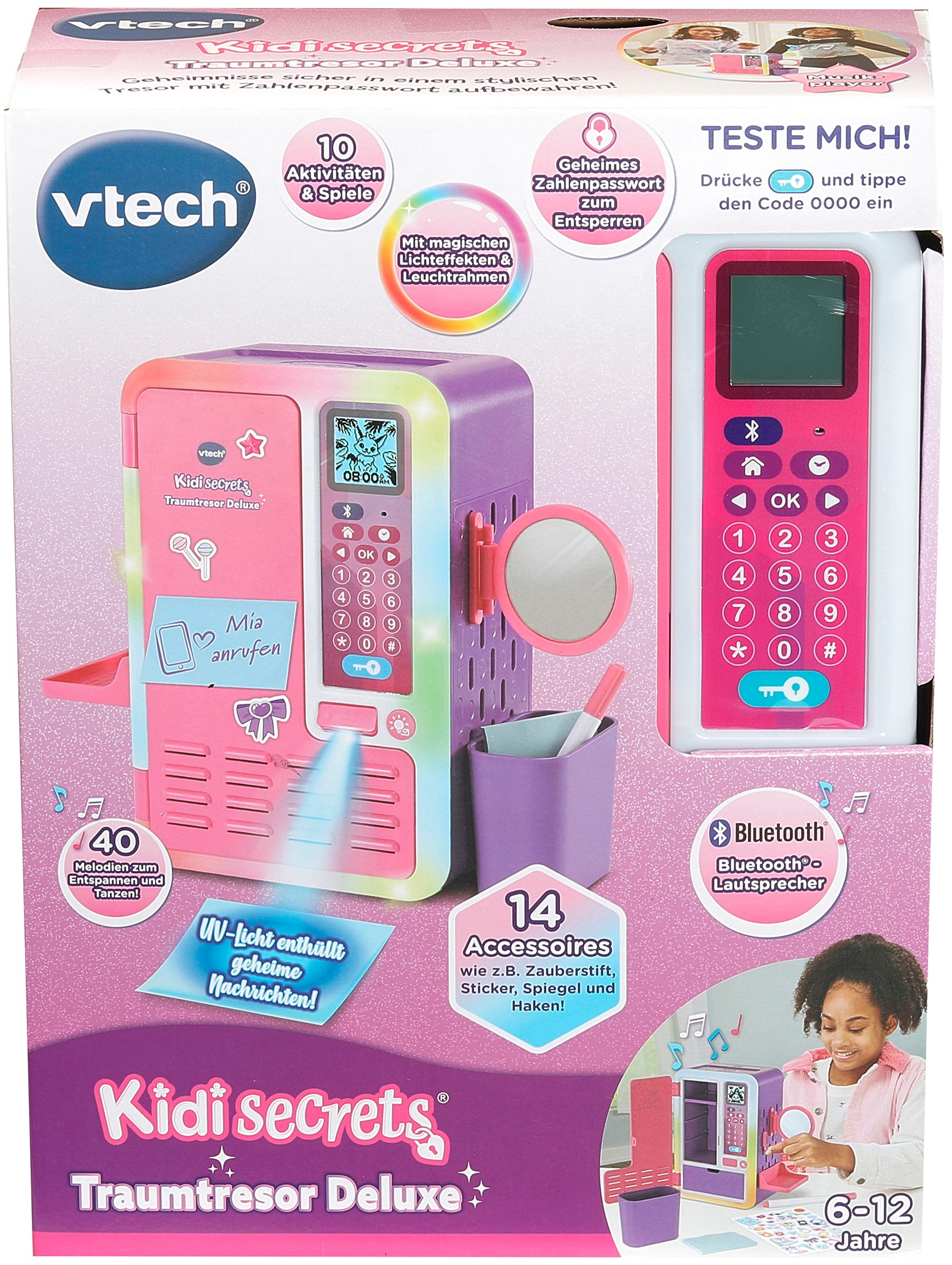 Vtech® Elektronisches Tagebuch »KidiSecrets Traumtresor Deluxe« mit leuchtendem Rahmen