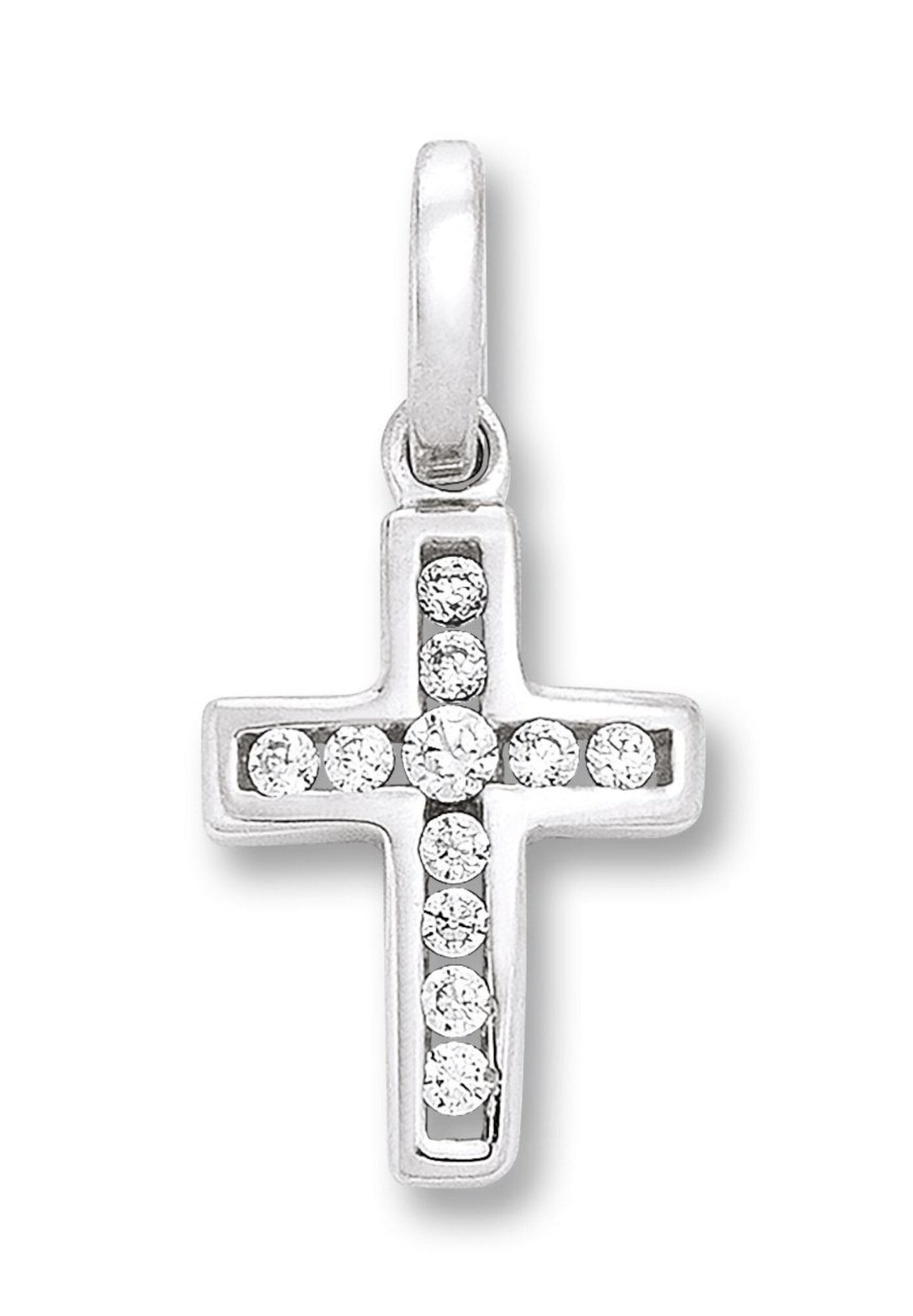 ONE ELEMENT Kettenanhänger »Zirkonia Kreuz Anhänger aus 925 Silber«