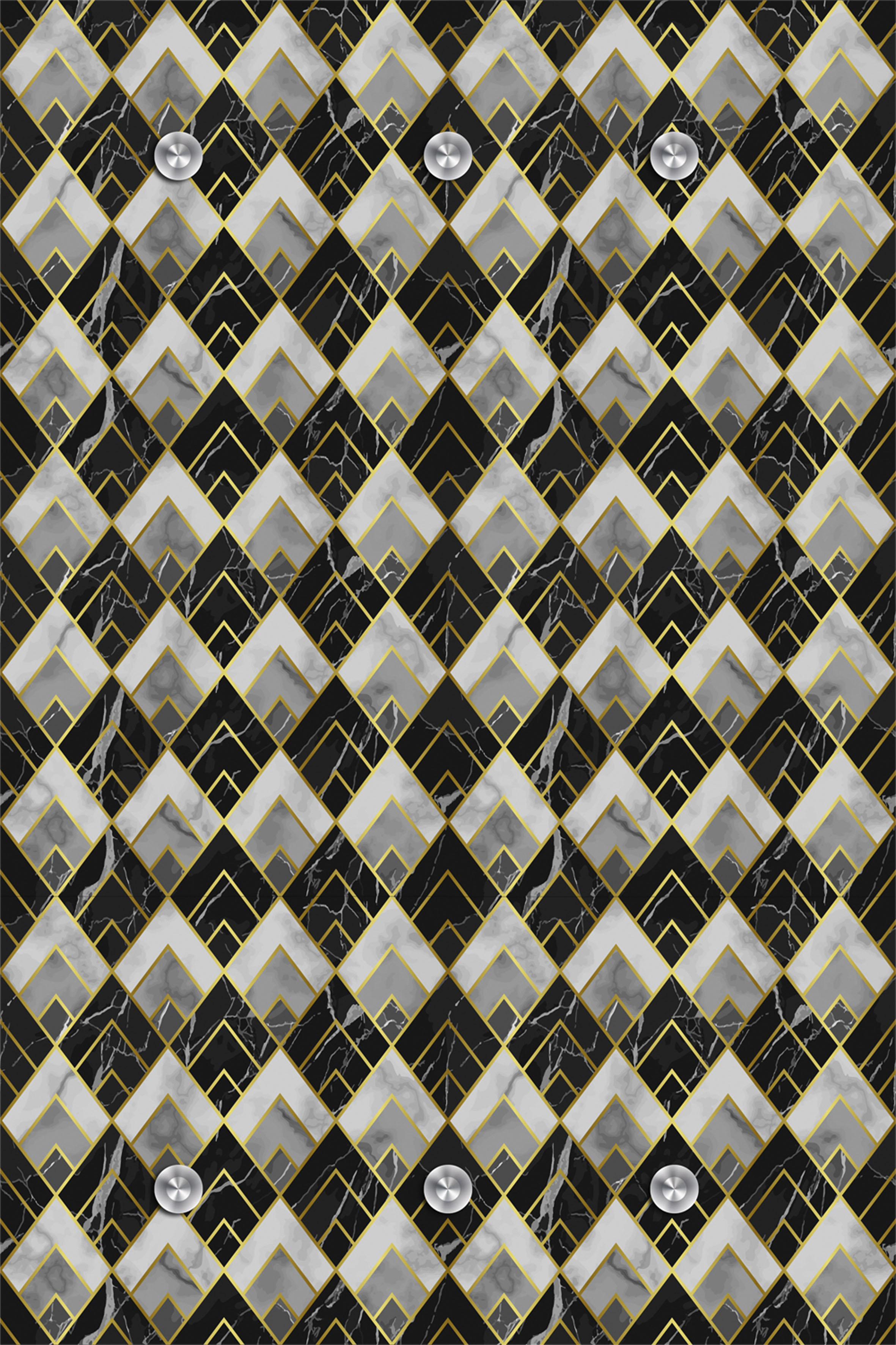 Queence Garderobenleiste »Rauten« mit 6 Haken in grün, Größe B/H/T: 80 cm x 120 cm x 5 cm