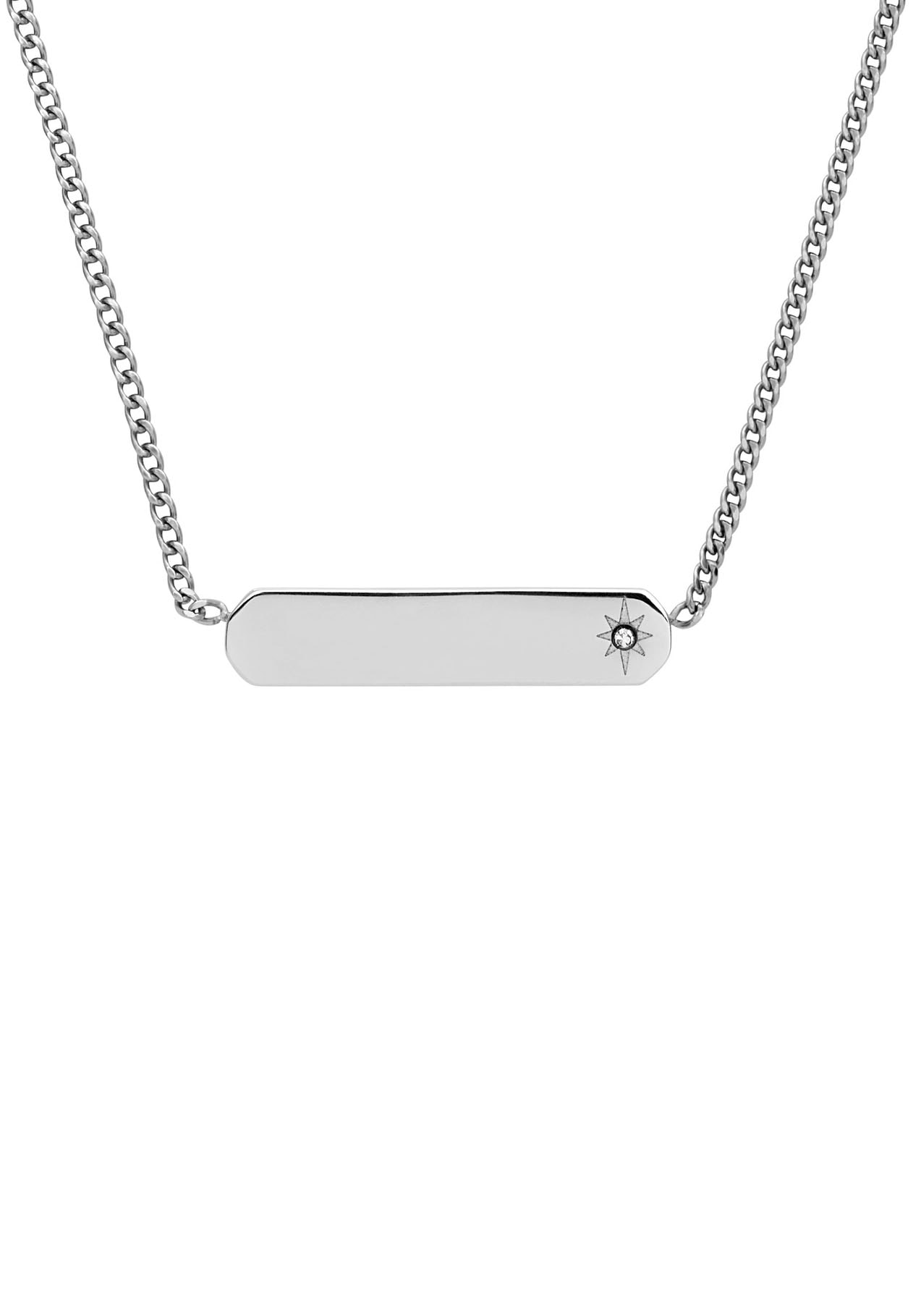 Fossil Kette mit Anhänger »LANE, JF04134040«, mit Glasstein