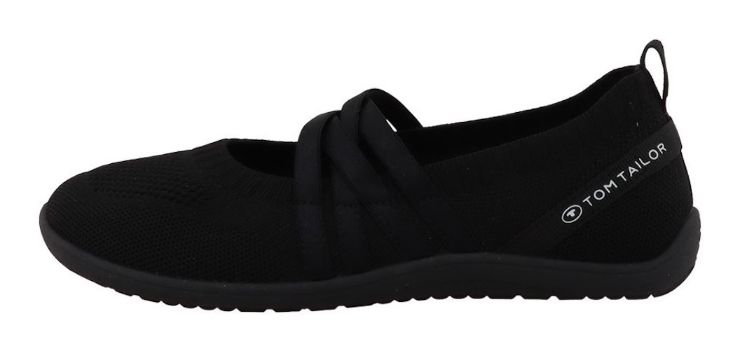 TOM TAILOR Riemchenballerina »Patty«  Freizeitschuh, Halbschuh mit Logoschriftzug