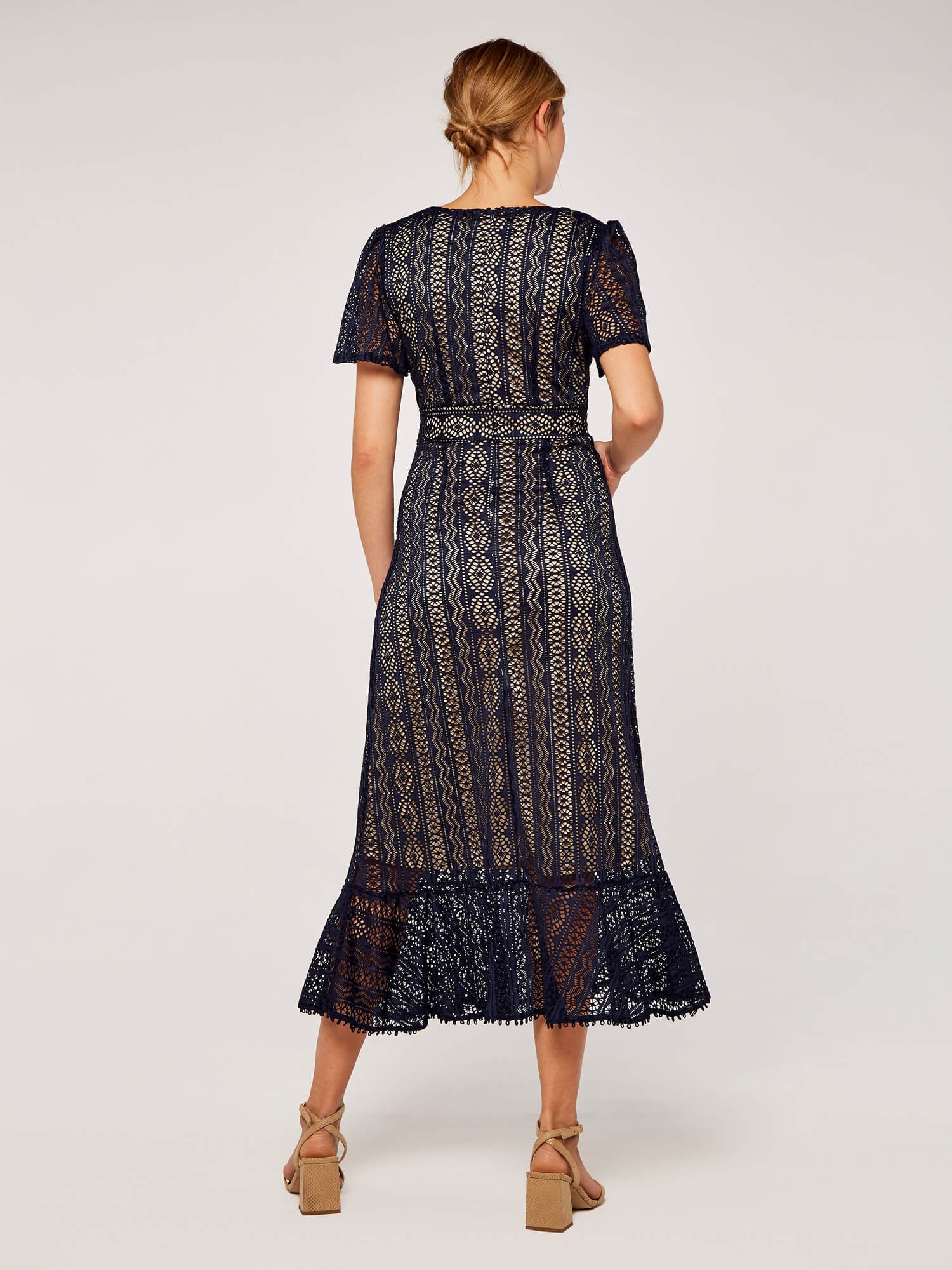 Apricot Maxikleid »Midikleid« aus Spitze