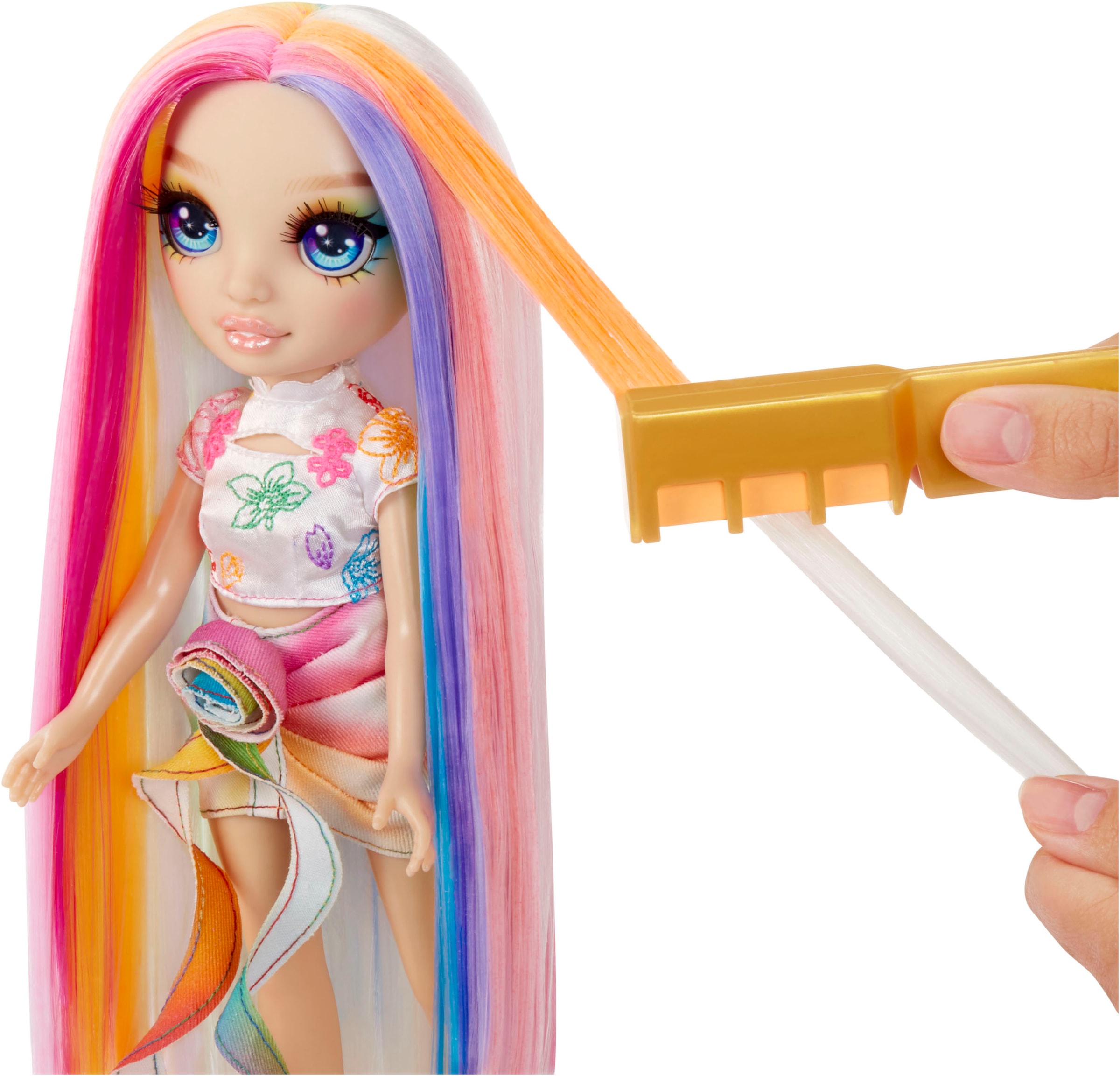 RAINBOW HIGH Anziehpuppe »Rainbow High Hair Chalk & Style Doll- Amaya (Rainbow)«