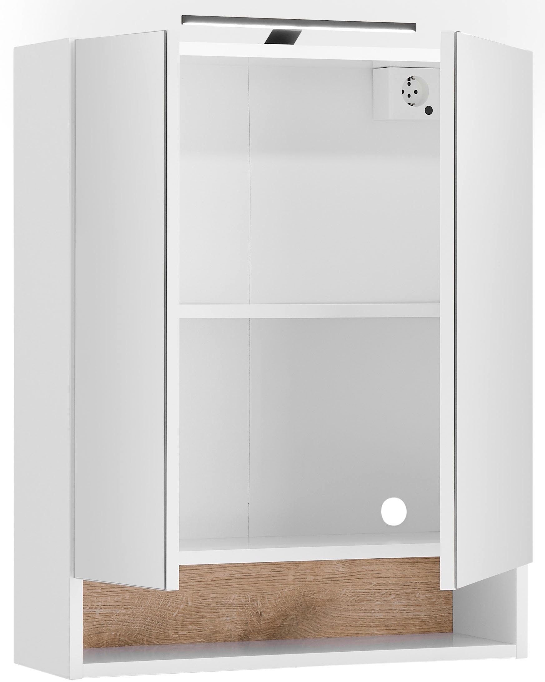 BASIC by Balculina Spiegelschrank »Denver Spiegelschrank, Badezimmerschrank BxHxT 60x75x22« 1 Stk. tlg. Breite 60 cm, Tür L/R montierbar, Softclose