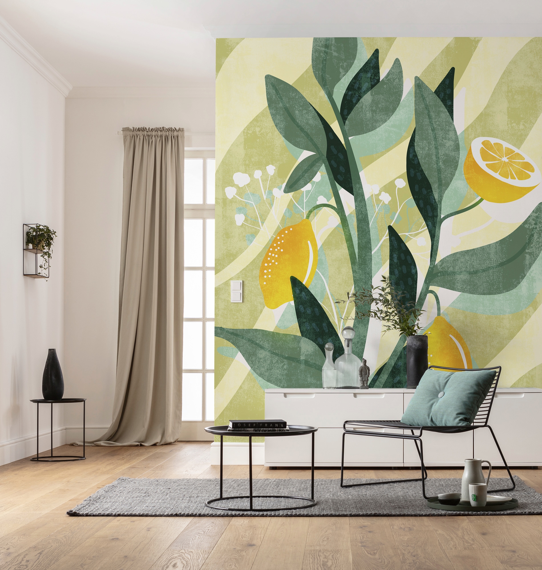 Komar Vliestapete »Digitaldruck Vlies - Lemon Fresh - Größe 200 x 250 cm«, bedruckt, Wohnzimmer, Schlafzimmer