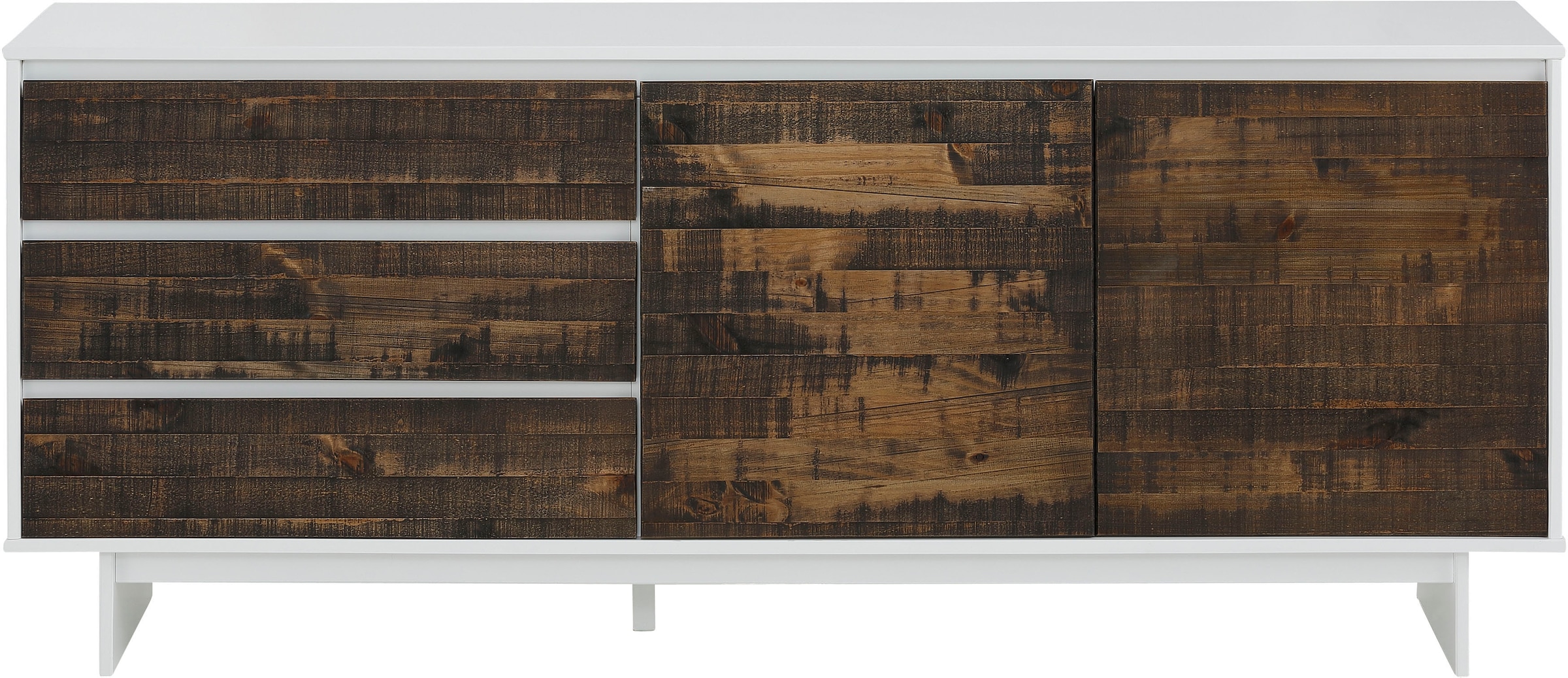 Home affaire Sideboard »Morgan«, Kommode aus massivem Kiefernholz, mit Griffmulden, Breite 165 cm