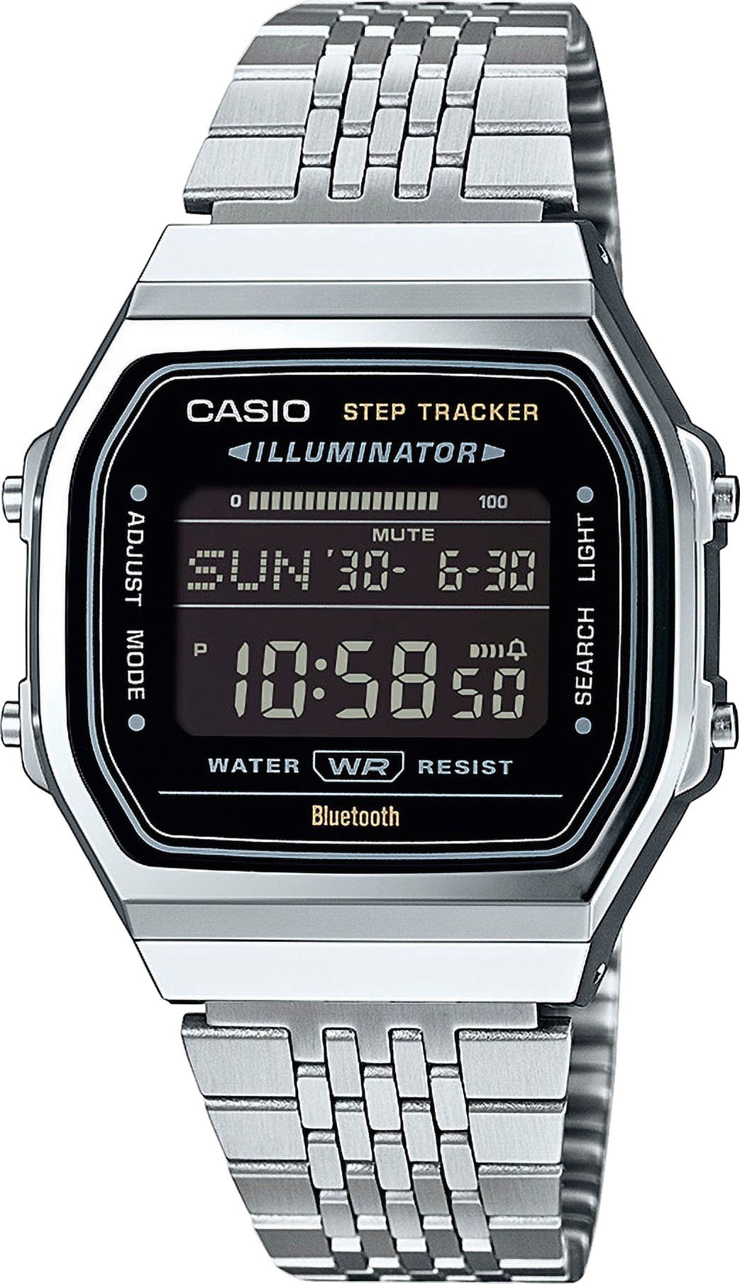 CASIO VINTAGE Smartwatch, Armbanduhr, Herrenuhr, Damenuhr, Bluetooth,Stoppfunktion,Schrittzähler)