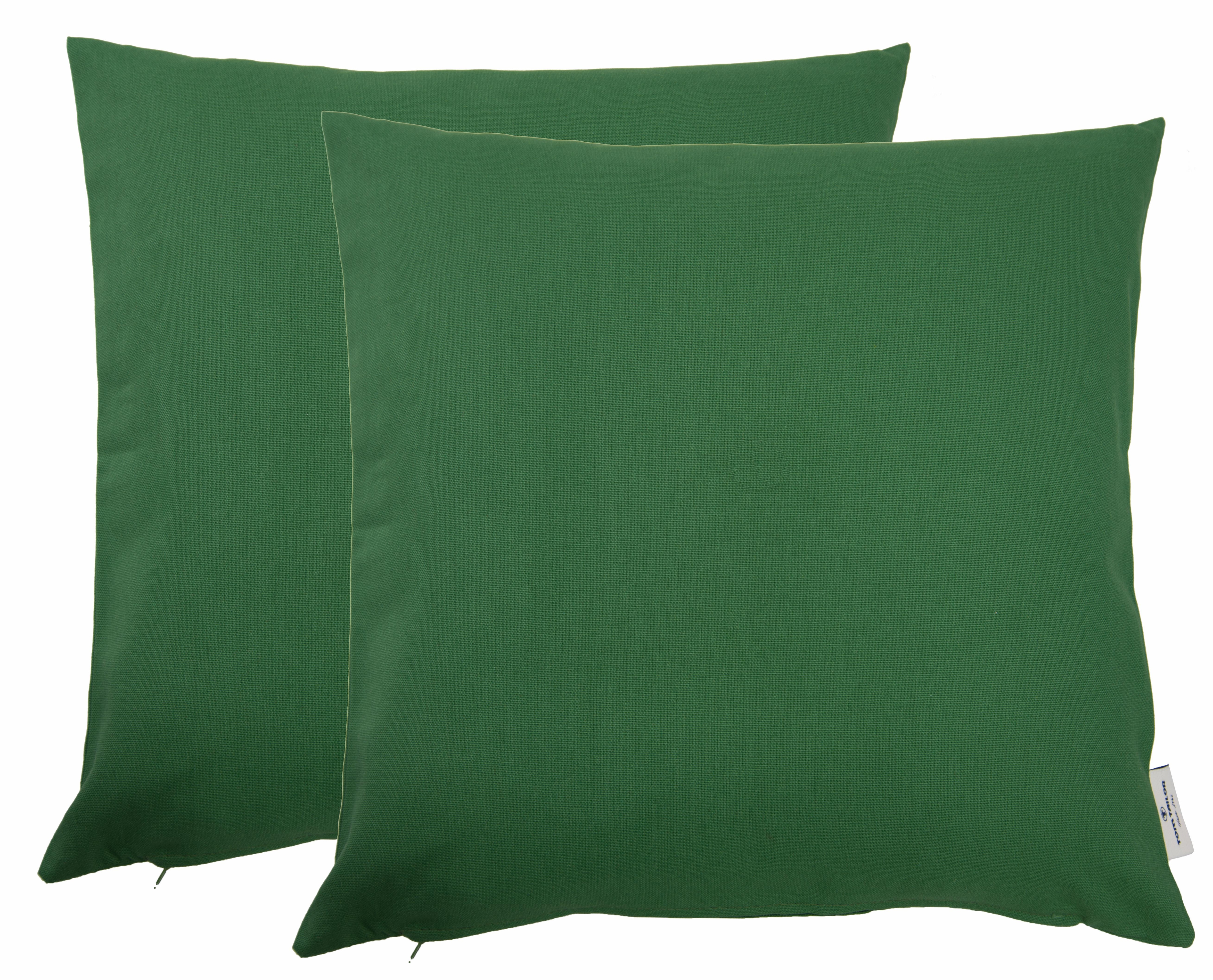TOM TAILOR HOME Dekokissen "Dove" unifarben, Kissenhüllen ohne Füllung, 2er Pack