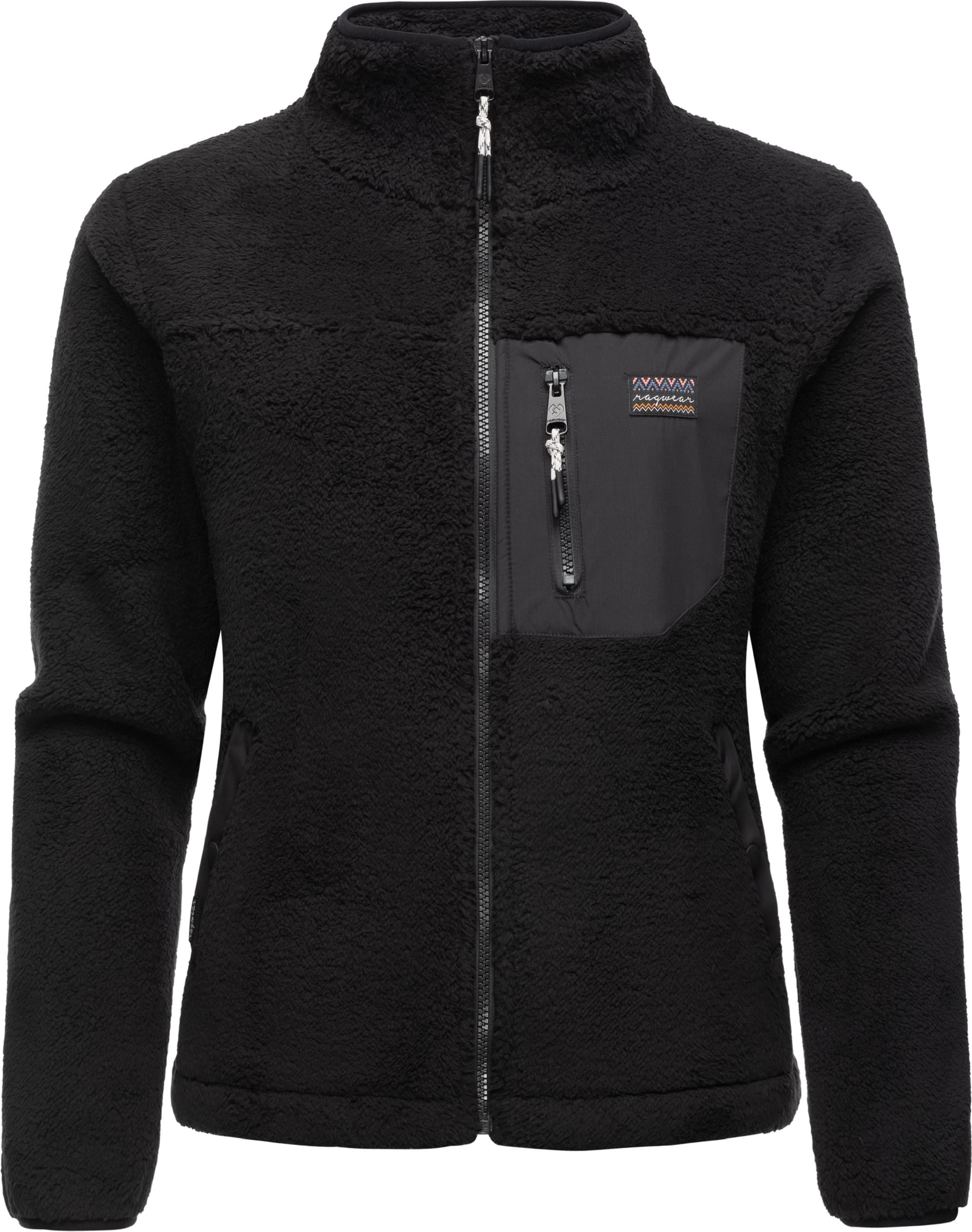 Ragwear Sweatjacke »Plüschjacke Alaris«, Kuschelige Fleecejacke mit Brusttasche