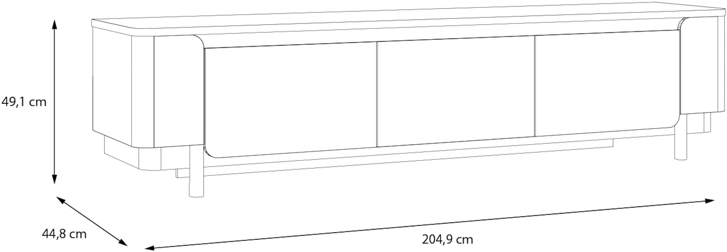 FORTE Lowboard »VodolTV-Board, TV-Schrank«, TV Board, Soft Close, Stauraum