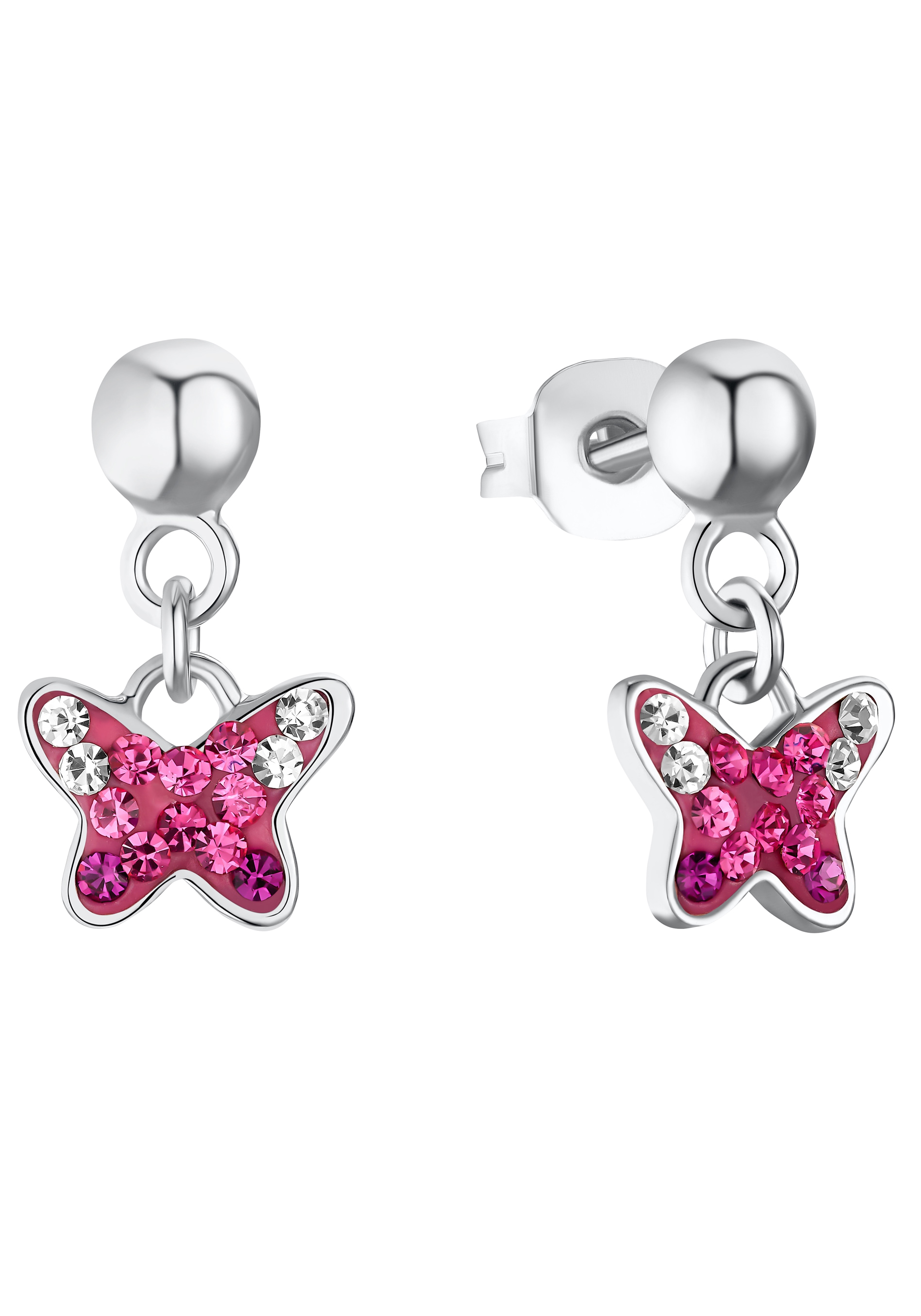 Prinzessin Lillifee Paar Ohrhänger »Schmetterling, 2033997«, mit Preciosa Crystal