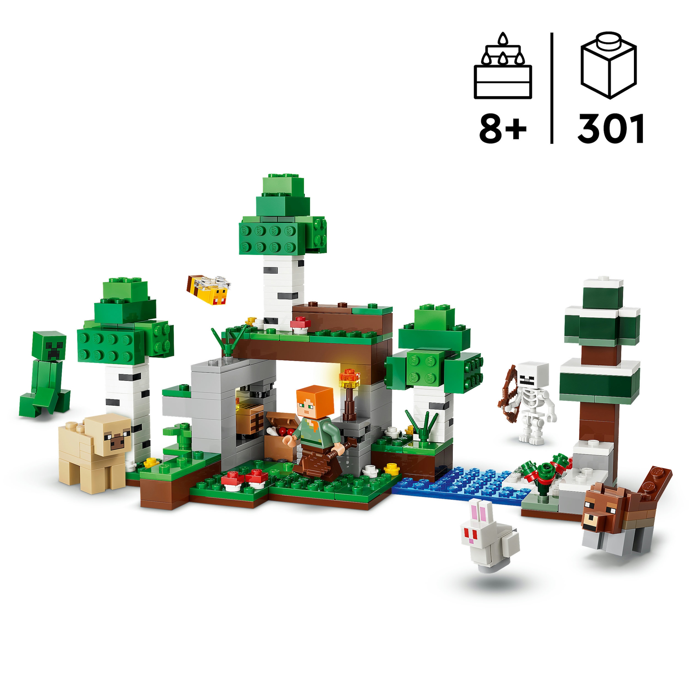 LEGO® Konstruktionsspielsteine »Erstes Abenteuer in der Nacht (21593), LEGO Minecraft« Made in Europe