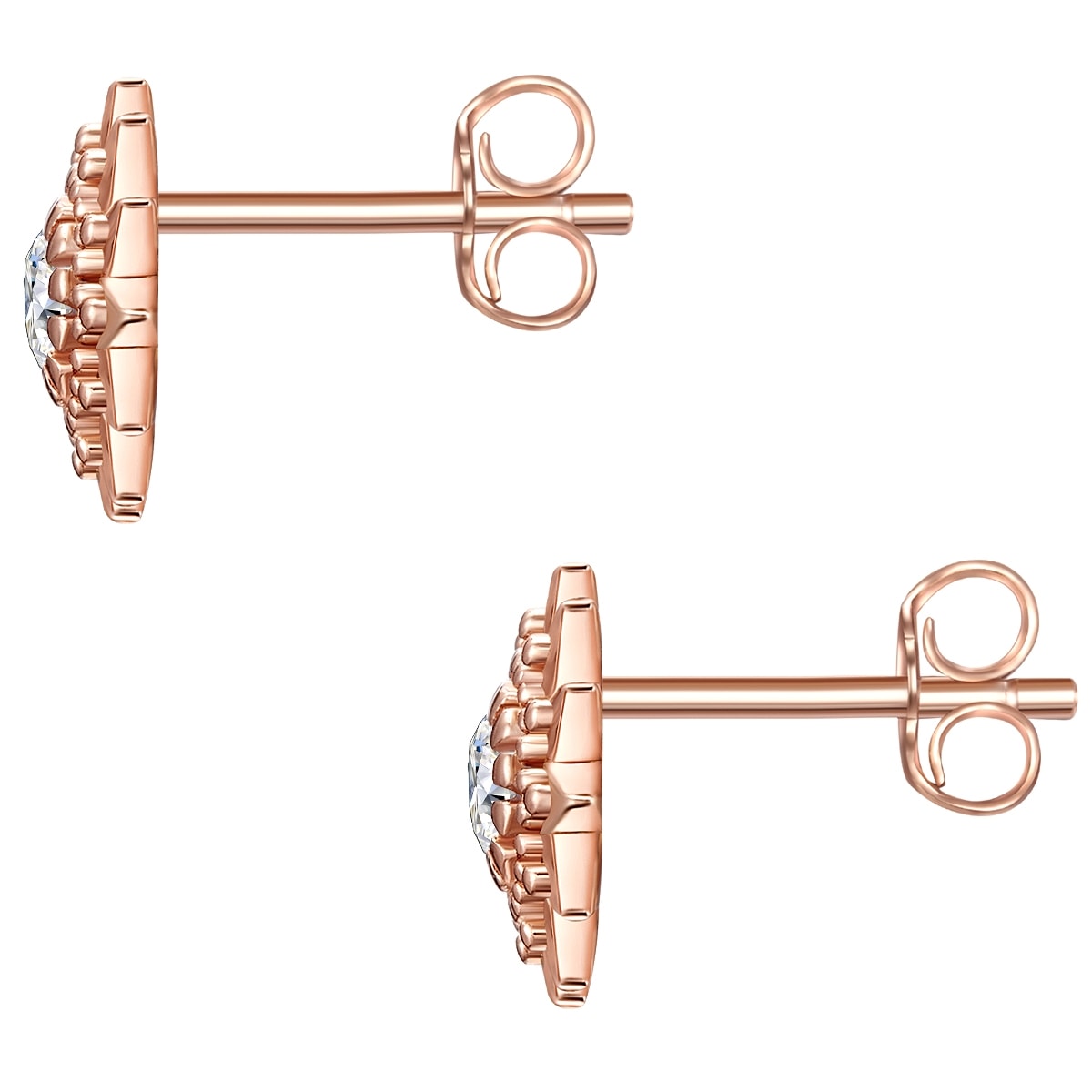 Glanzstücke München Paar Ohrstecker »Set: GSM1260«, (2 tlg.), Ohrstecker Sterling Silber roségold Zirkonia weiß