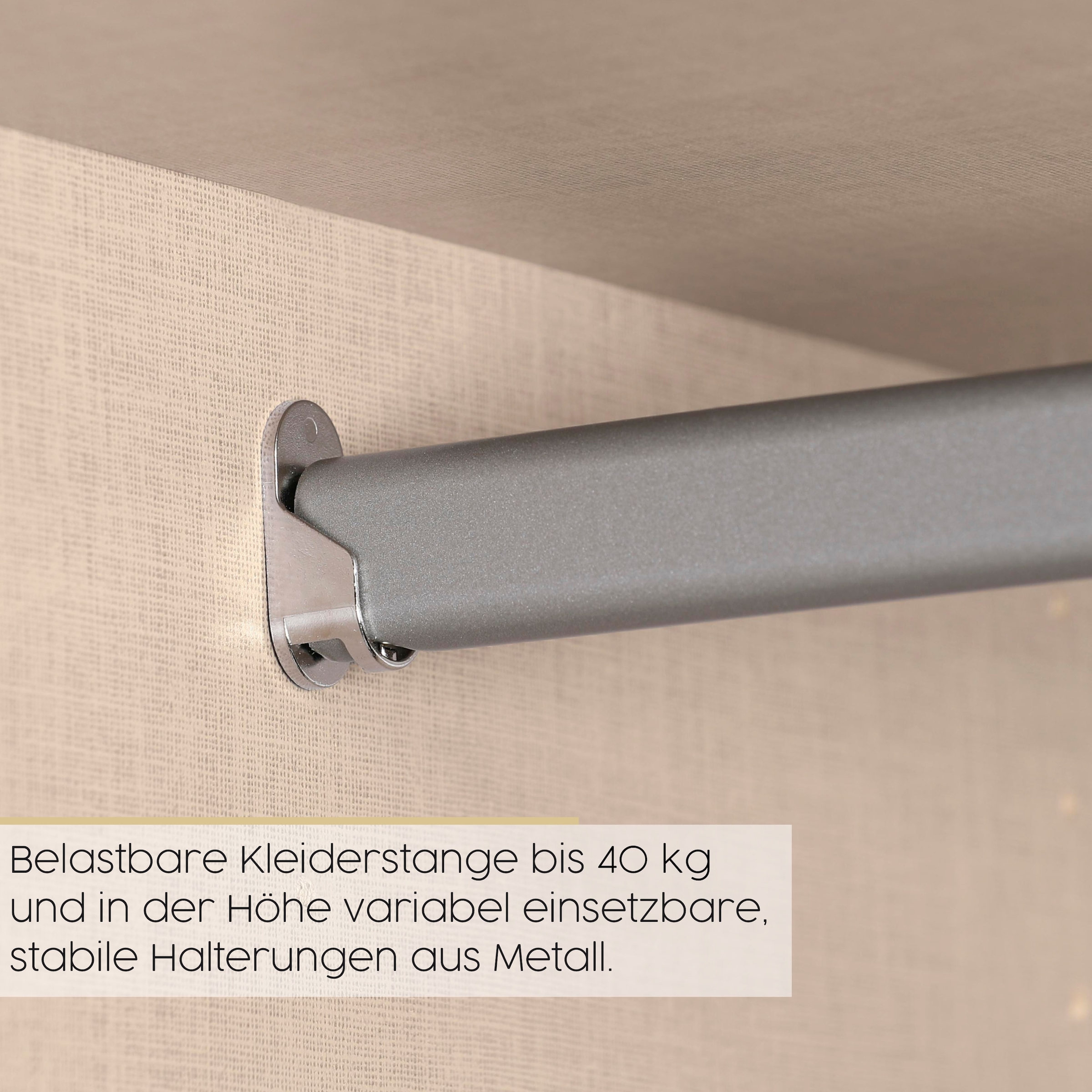rauch Drehtürenschrank »Schrank Garderobe SKAT SHINE Breiten 151/201/251/301cm, Höhe 223/235cm« 3 verschiedene Ausstattungen BASIC/CLASSIC/PREMIUM (inkl. SOFT-CLOSE),  edle Schrankfront mittig hochwertige Glasrahmentüren MADE IN GERMANY