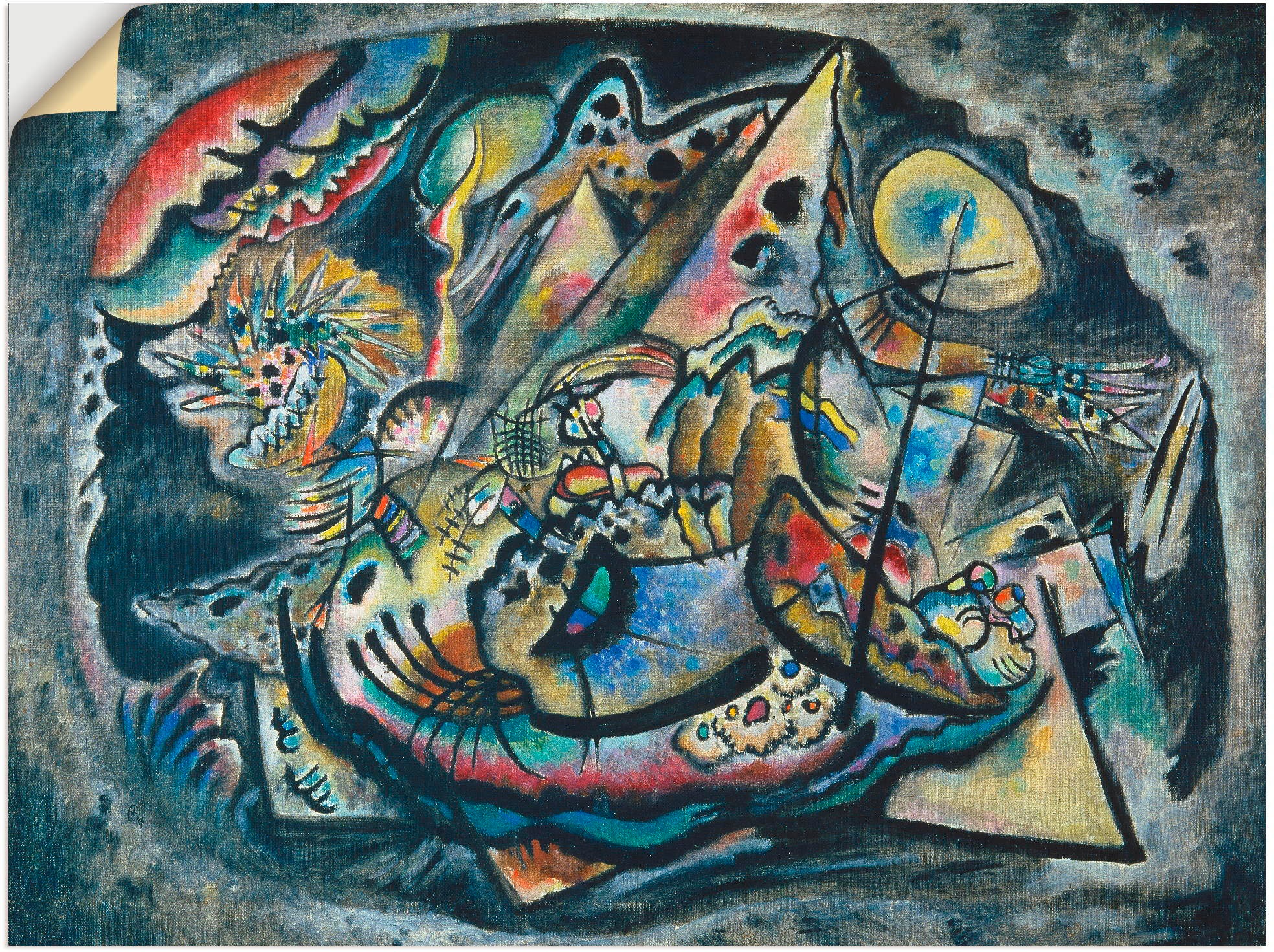 Artland Wandbild »Komposition 'Graues Oval'. 1917«, Gegenstandslos, (1 St.), in vielen Größen & Produktarten -Leinwandbild, Poster, Wandaufkleber / Wandtattoo auch für Badezimmer geeignet