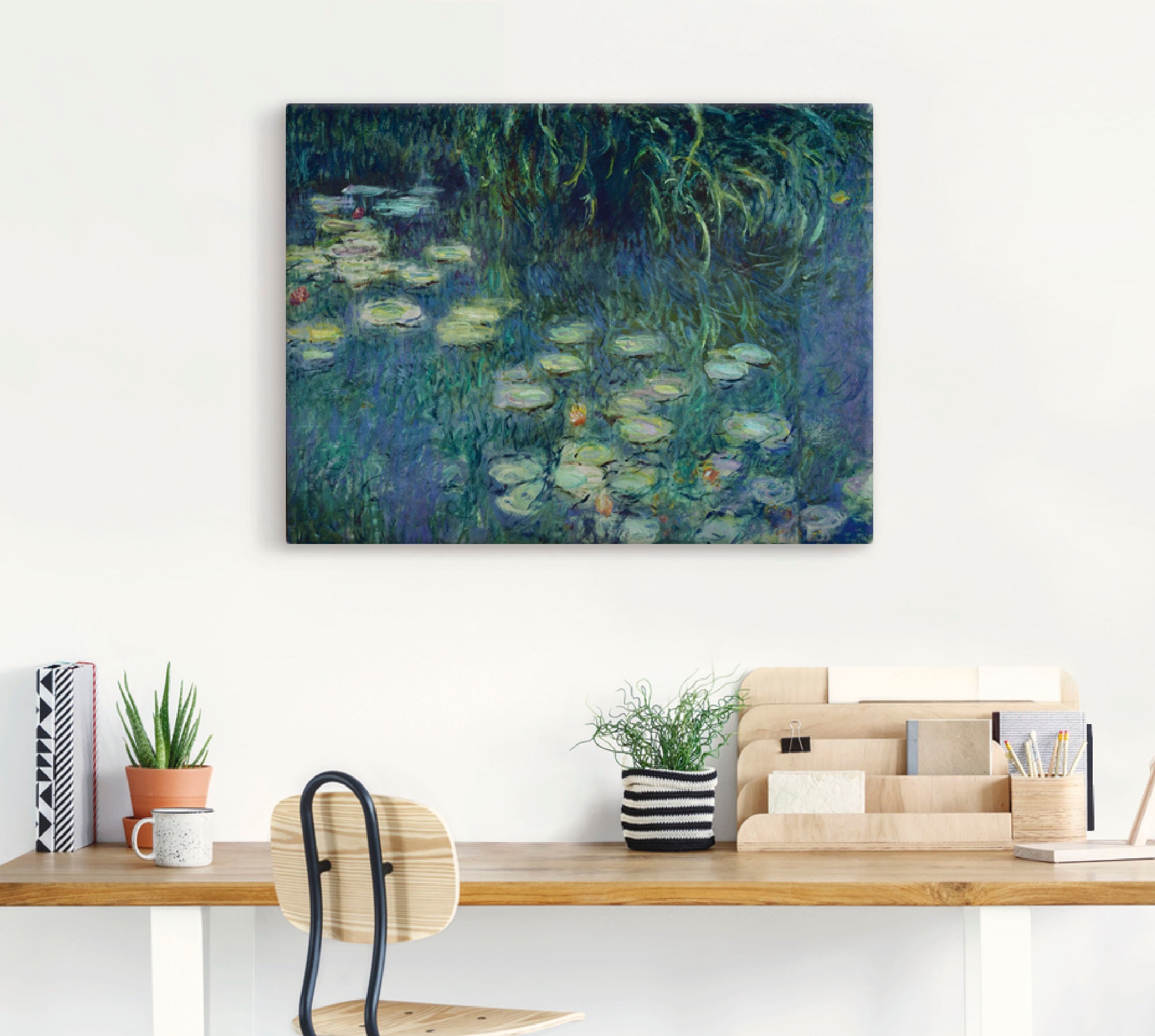 Artland Leinwandbild »Teil Seerosenbild Musée de l'Orangerie«, Blumen, (1 St.), auf Keilrahmen gespannt