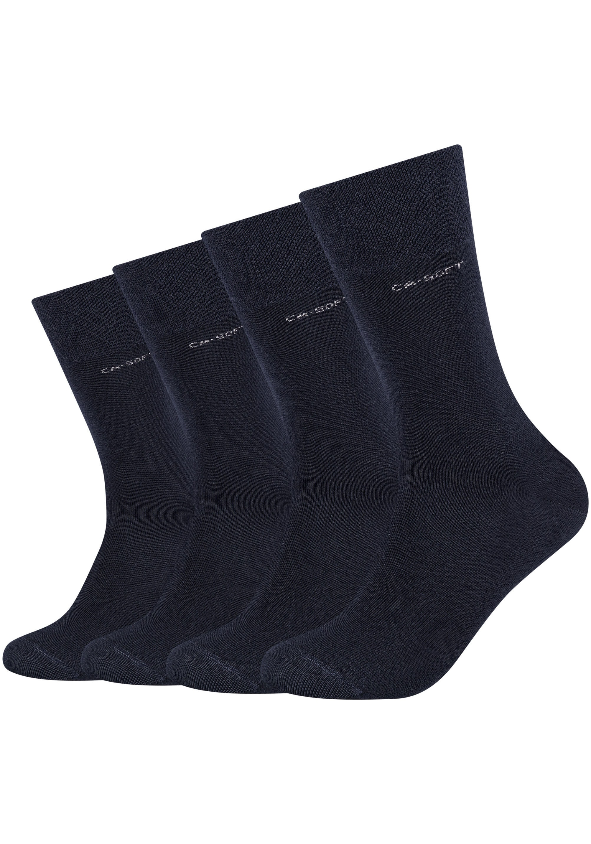 Camano Langsocken, (4er Pack), mit dezentem Logodruck