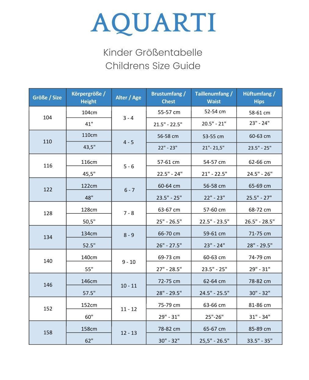 AQUARTI Turnanzug »Body Mädchen Gymnastikanzug Kurzarm«