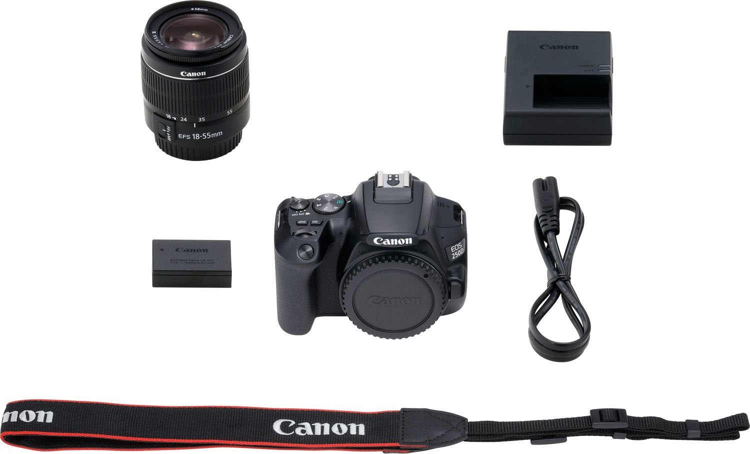 Canon Systemkamera »250D + EF-S 18-55mm f/3.5-5.6 III + SB130 Kit«, EF-S 18-55mm  f/3.5-5.6 III, 24,1 MP, Bluetooth-WLAN im OTTO Online Shop | Systemkameras