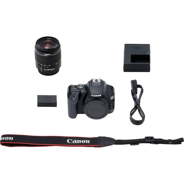 Canon Systemkamera »250D + EF-S 18-55mm f/3.5-5.6 III + SB130 Kit«, EF-S 18-55mm  f/3.5-5.6 III, 24,1 MP, Bluetooth-WLAN im OTTO Online Shop