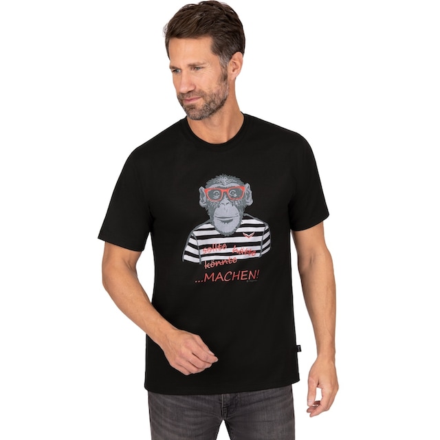 Trigema T-Shirt »TRIGEMA T-Shirt mit großem Affen-Aufdruck« online kaufen  bei OTTO