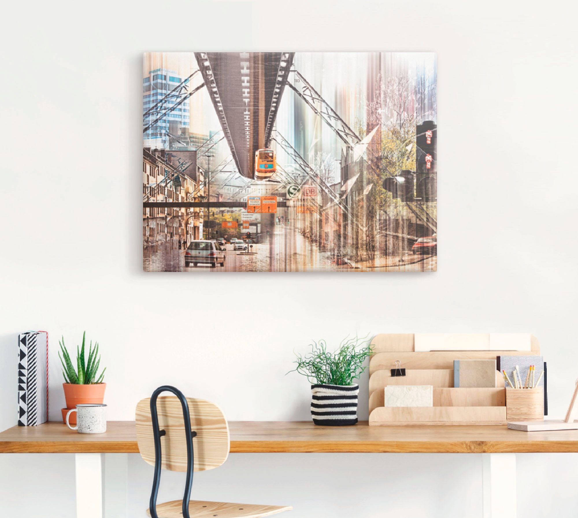 Artland Leinwandbild »Wuppertal NRW Ruhrgebiet Collage« Deutschland 1 Stk. tlg. auf Holzrahmen gespannt