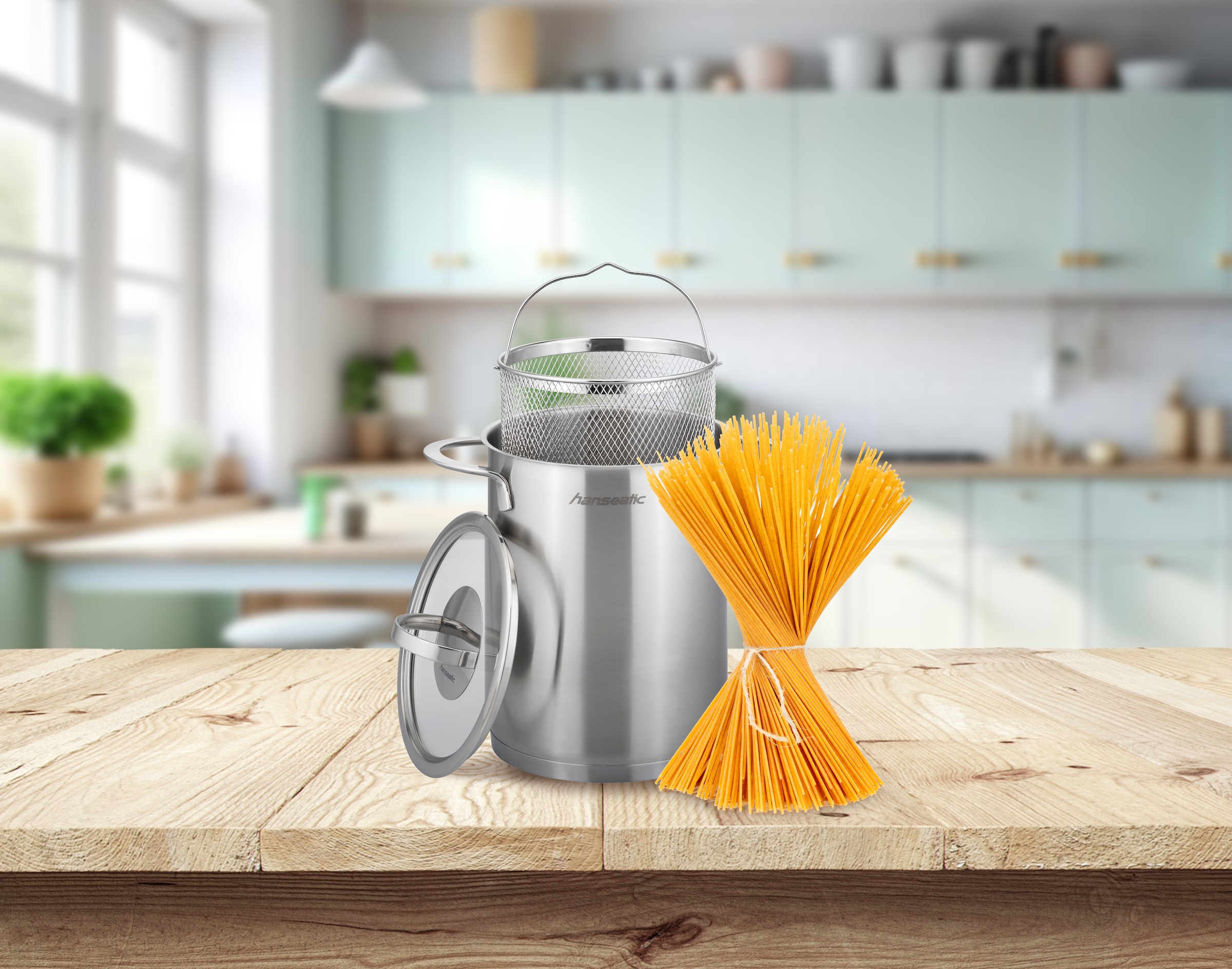 Hanseatic Spargeltopf »hanseatic, Ø 16 x H 21,0 cm, Inhalt ca. 4,2 Ltr.« Set, 3 Stk. tlg. Edelstahl 18/10