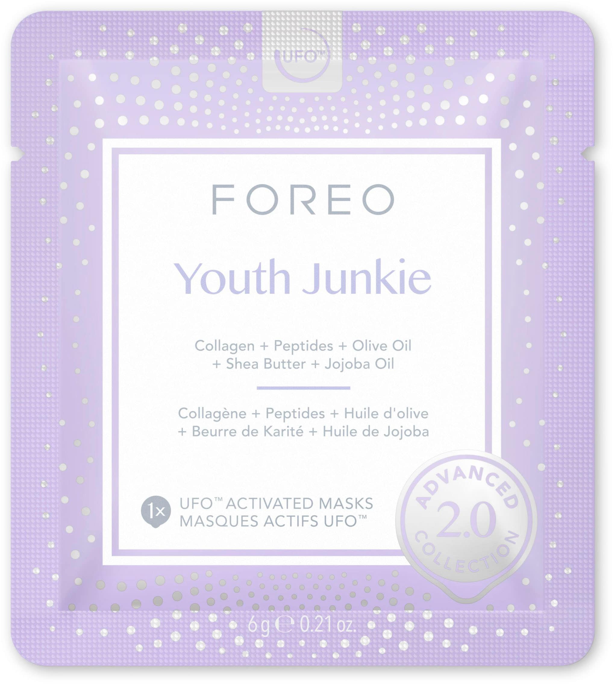 FOREO Gesichtsmaske »UFO™ Mask Youth Junkie 2.0«, (Packung, 6 tlg.),  komptibel mit UFO™ & UFO™ mini kaufen online bei OTTO