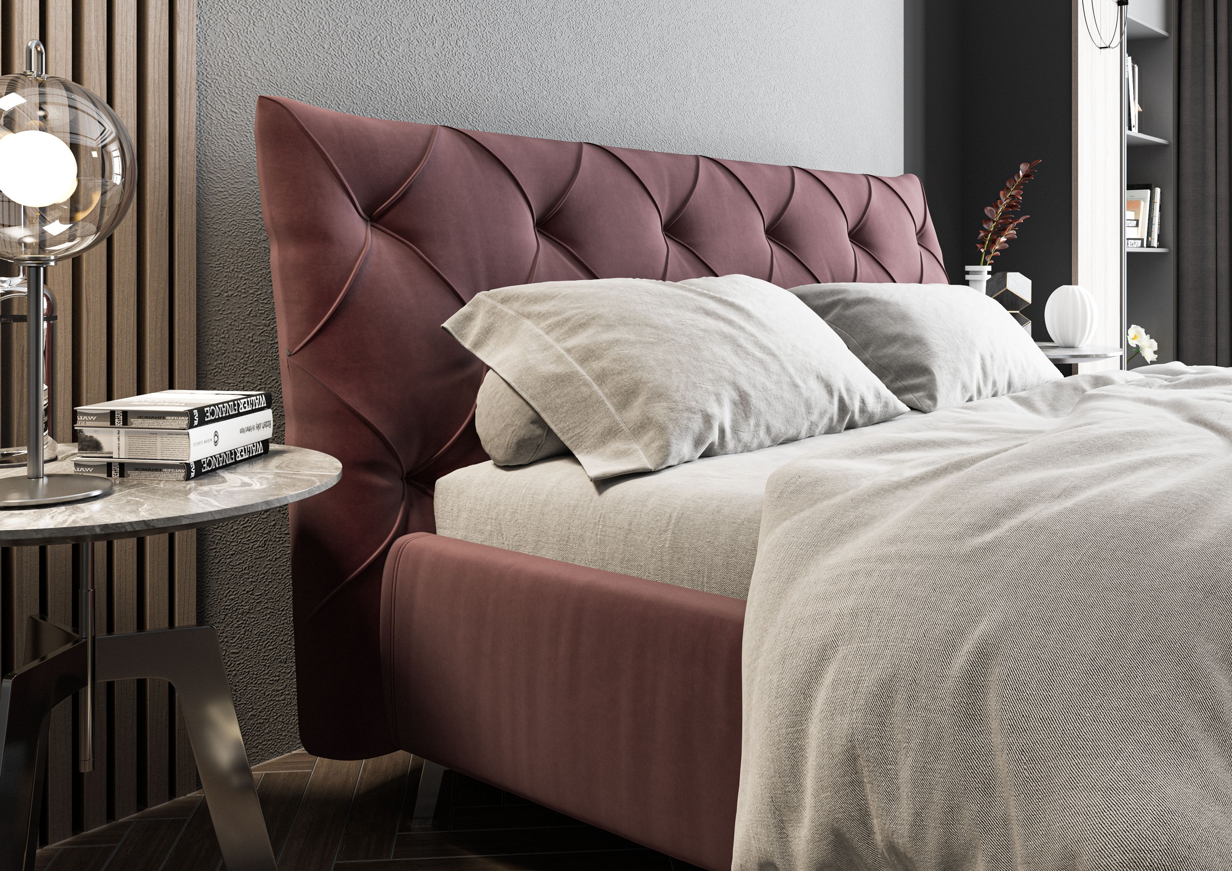 Home affaire Polsterbett »Elloree in 4 Breiten bis 200cm, auch in Leder« Kopfteilhöhe 105cm, belastbar bis 280 kg, auch in Überlänge 220cm