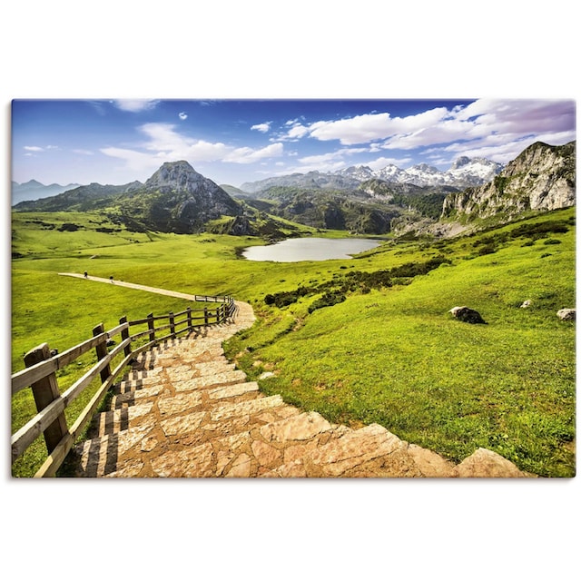 & Shop Wandbild versch. Alubild, Artland als Leinwandbild, Berge Wandaufkleber in Online oder »Berglandschaft kaufen Poster Alpenbilder, im Asturien«, St.), OTTO in Größen (1