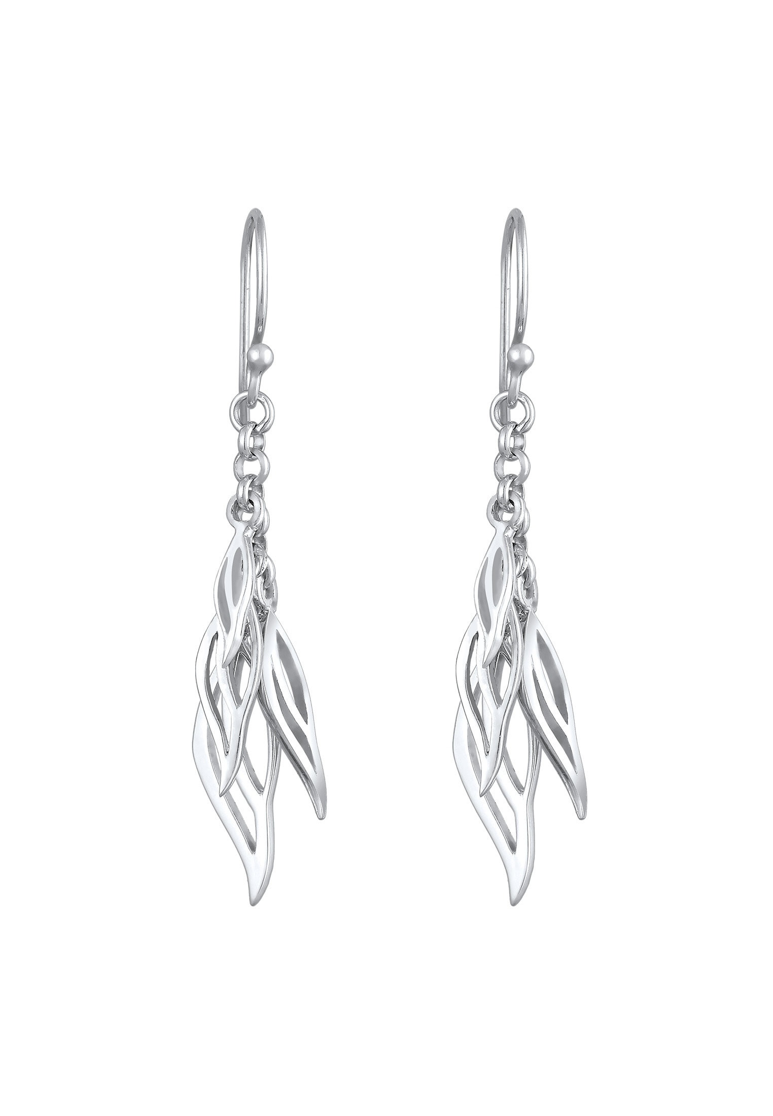 Elli Paar Ohrhänger »Ohrringe Blätter Boho Hippie Festival 925 Silber«