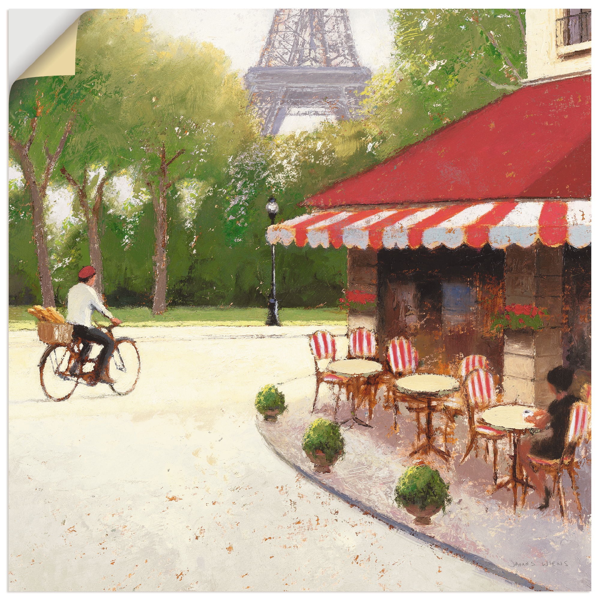 Artland Wandbild »Café du Martin III«, Europa, (1 St.), in vielen Größen & Produktarten -Leinwandbild, Poster, Wandaufkleber / Wandtattoo auch für Badezimmer geeignet