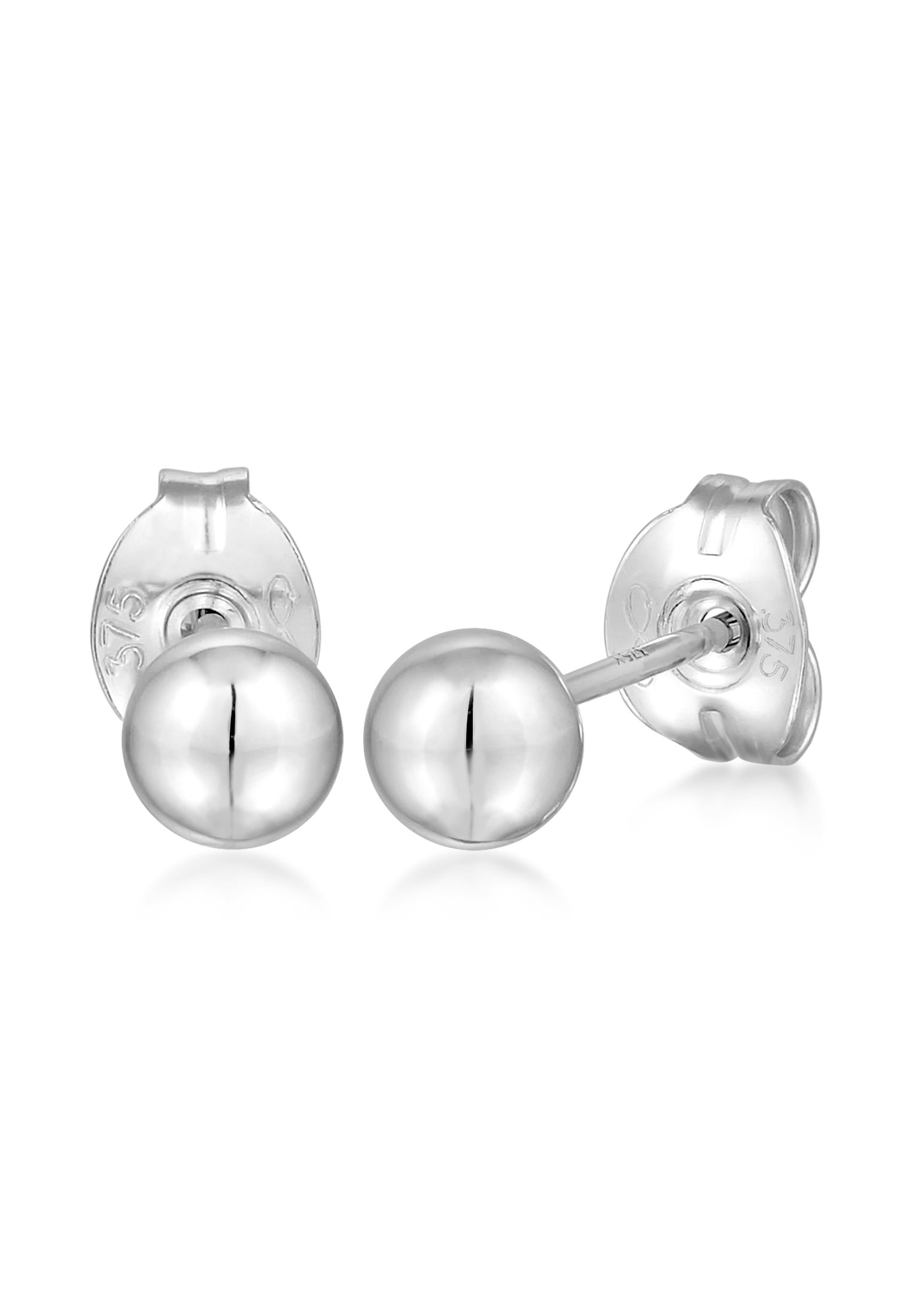 Elli Premium Paar Ohrstecker »Ohrringe Ohrstecker Kugel Ball 4 mm 375 Weißgold«