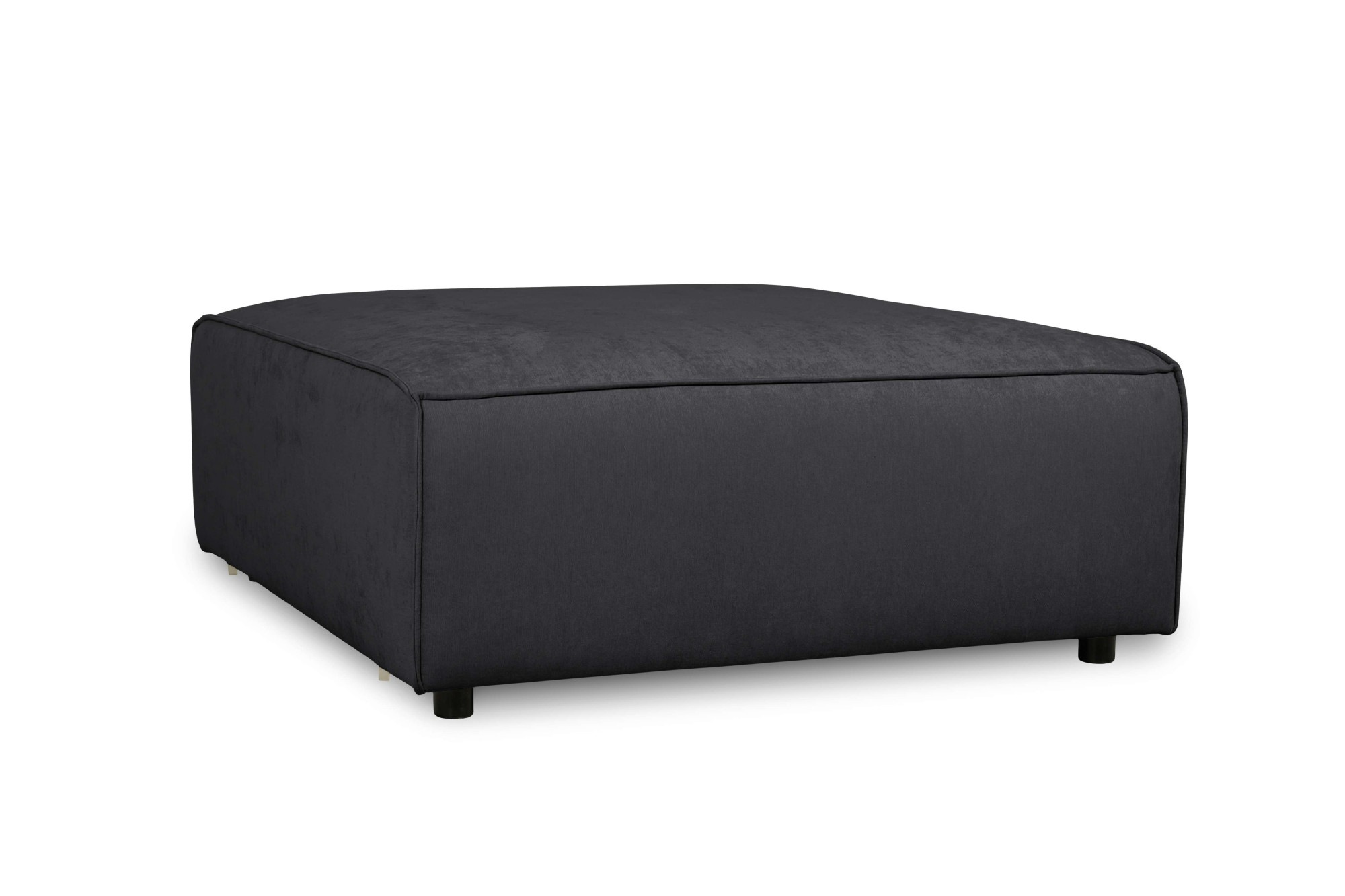 OTTO home Polsterhocker »Jorrena, extra weicher Chenille-Stoff« Praktische Ergänzung, 105x105 cm, mit Wellenunterfederung