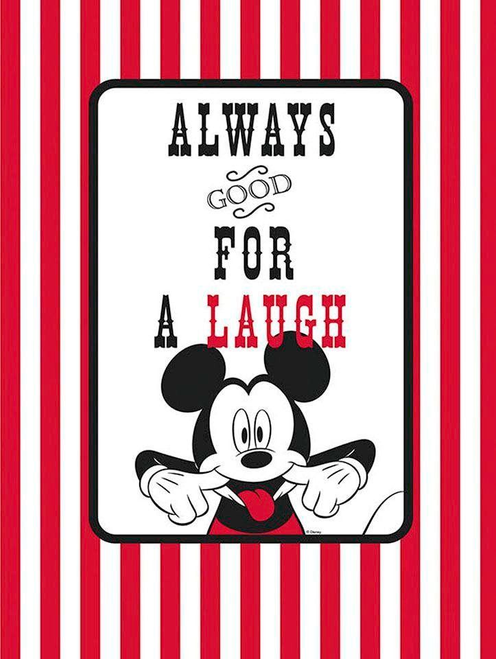 Poster »Mickey Mouse Laugh«, Disney, (1 St.), Kinderzimmer, Schlafzimmer, Wohnzimmer