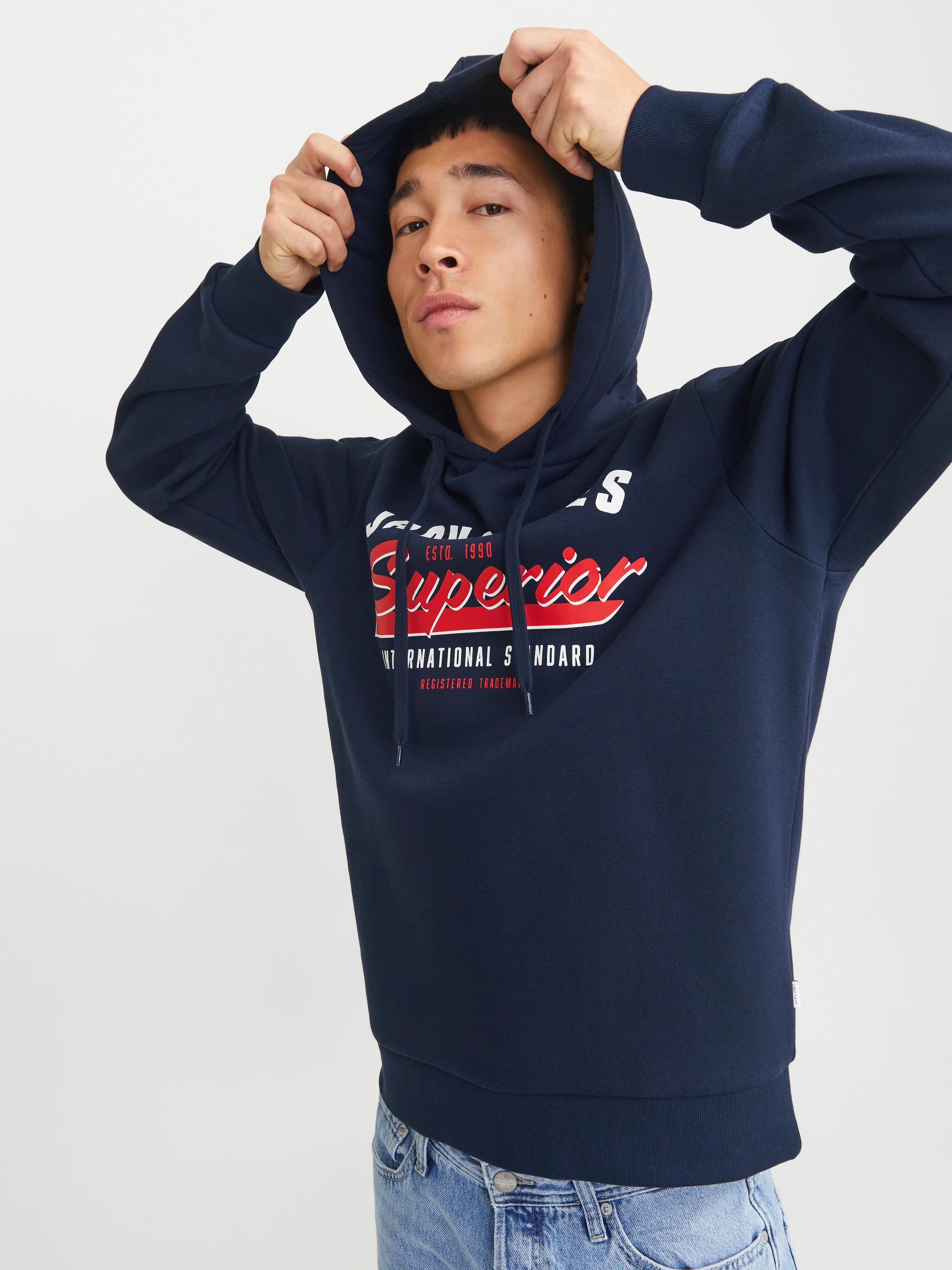 Jack & Jones Kapuzensweatshirt »JJELOGO SWEAT HOOD 2 COL 24/25 NOOS«, mit Logo Print