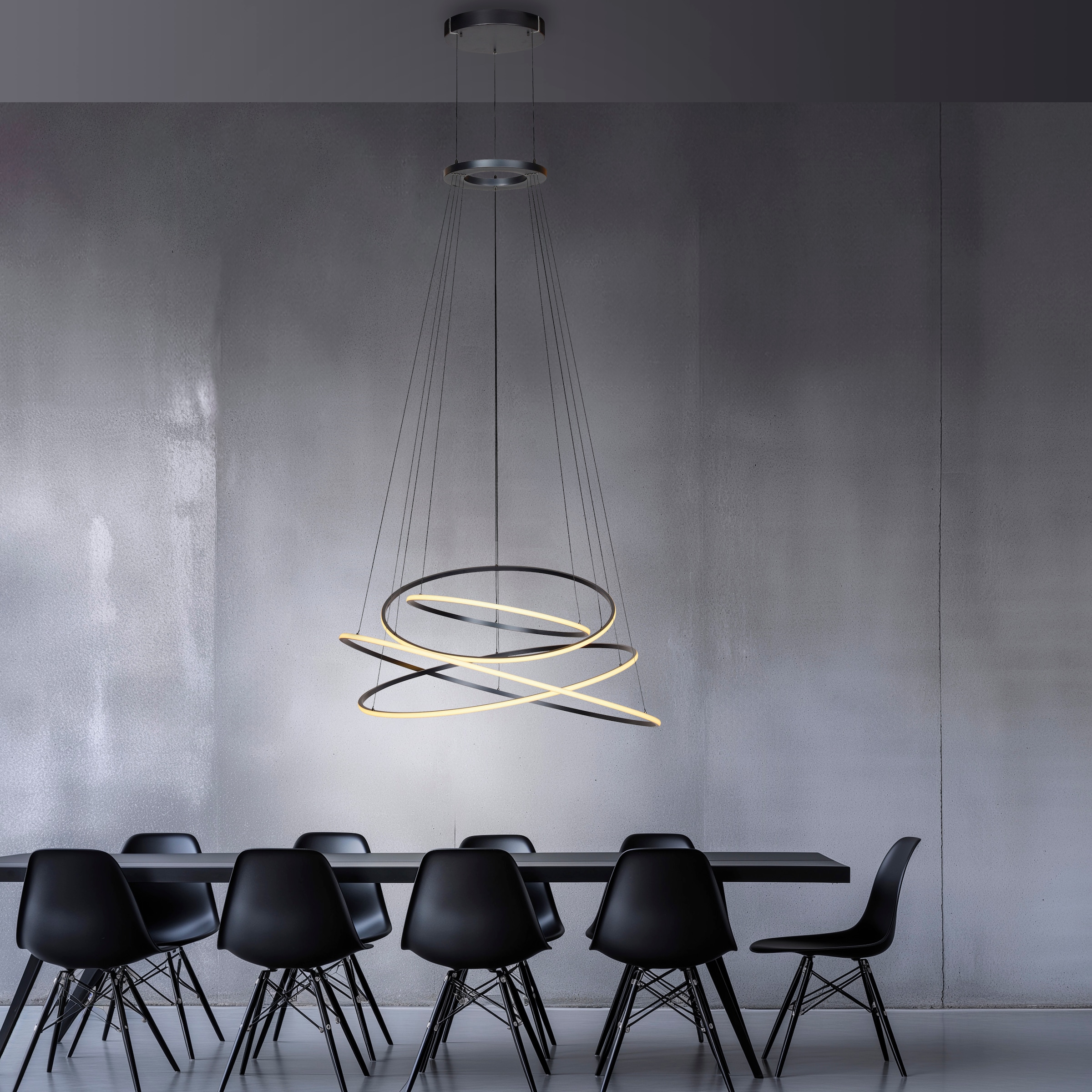 Neuhaus PURE LED Pendelleuchte »PURE E-Flying Rings« LED-Board 1 Stk. warmweiß - kaltweiß e-LIFT® Funktion, CCT, dimmbar über Fernbedienung