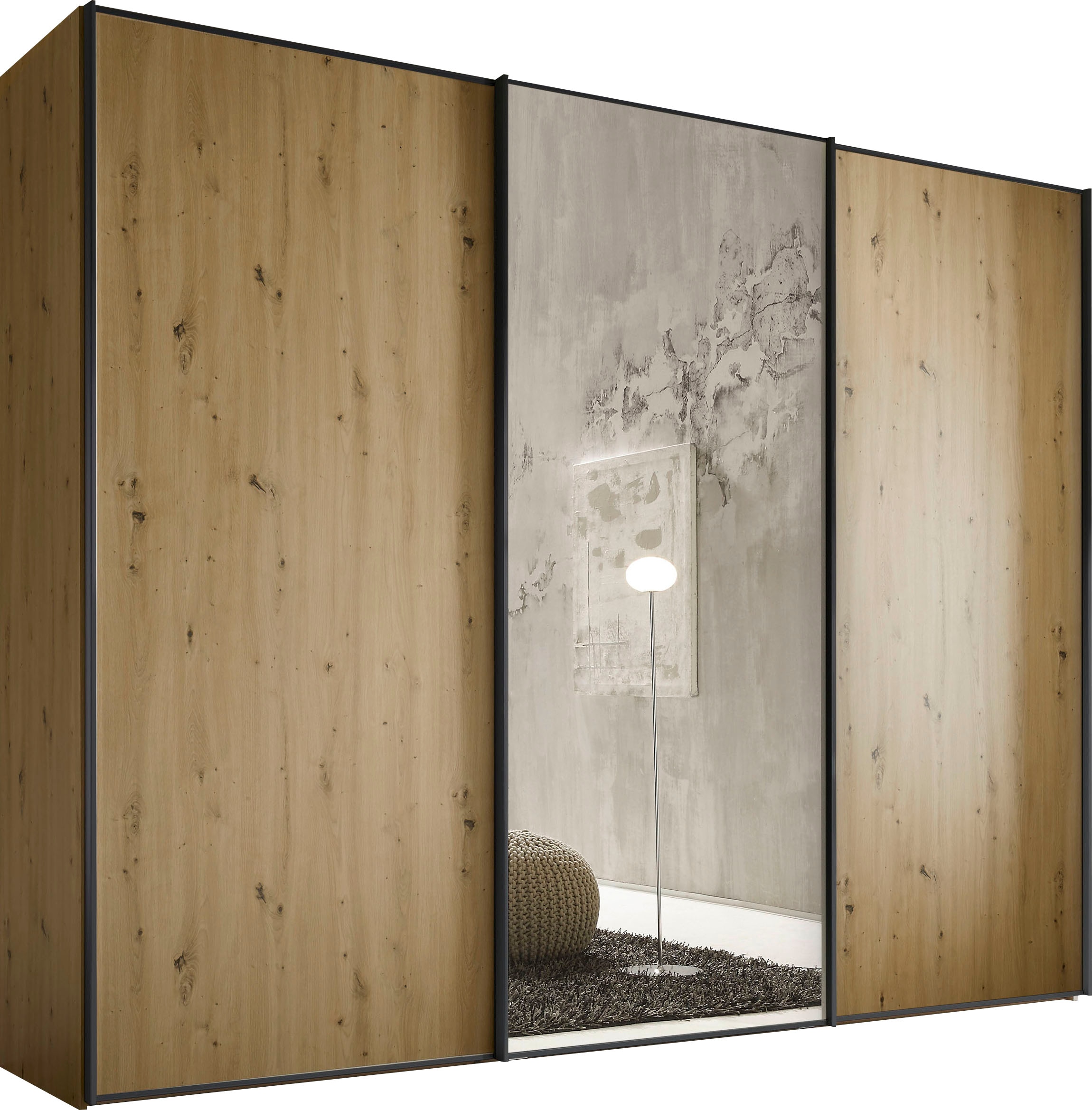 STAUD Schwebetürenschrank »Sinfonie Plus, edles Design in hochwertiger Qualität, Made in Germany« Mit Spiegeltür und vier verschiedenen Ausstattungsvarianten