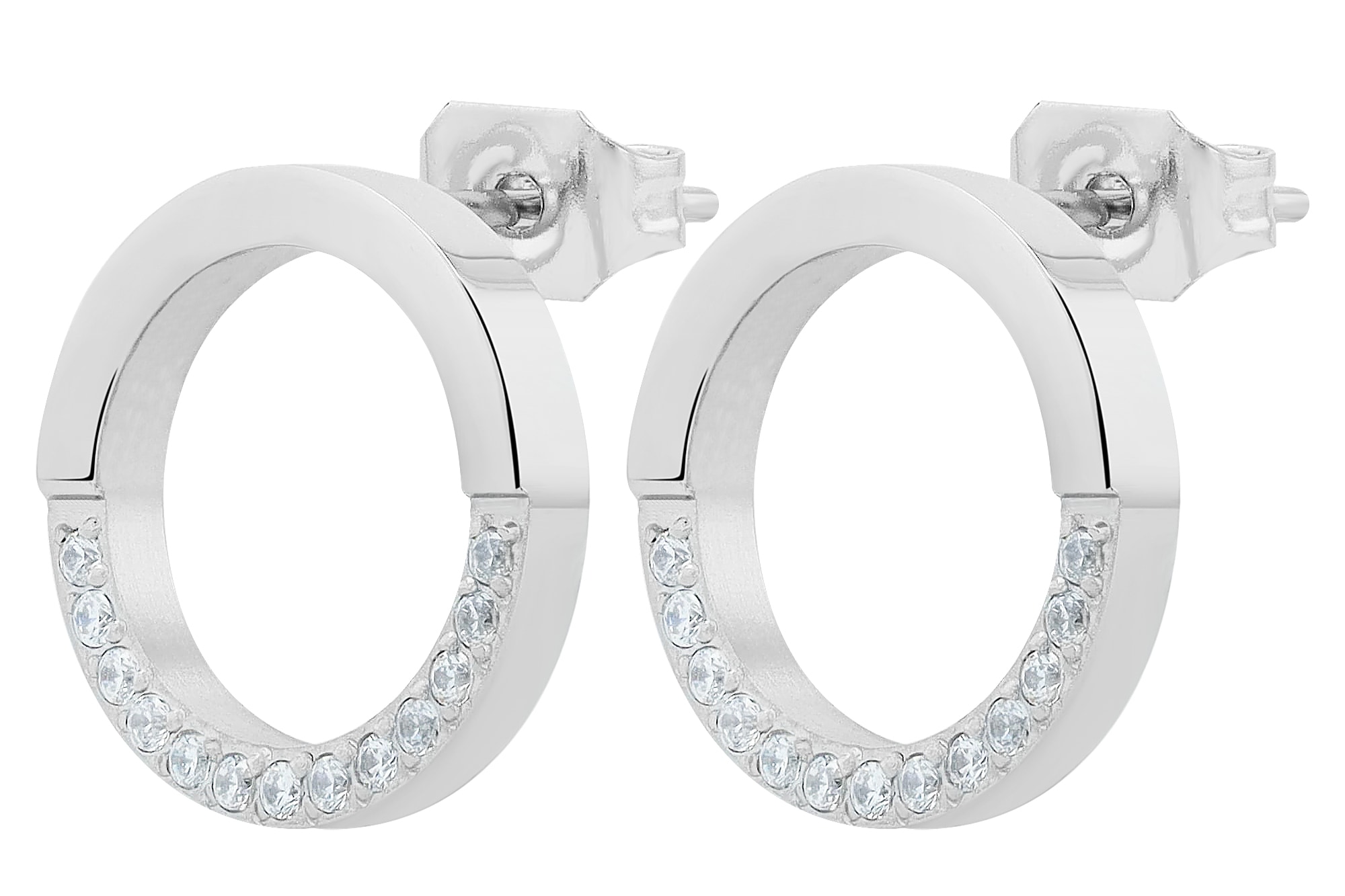 Adelia´s Paar Ohrstecker »Damen Ohrringe ¿ Ohrstecker aus Edelstahl mit Strass Steinchen«