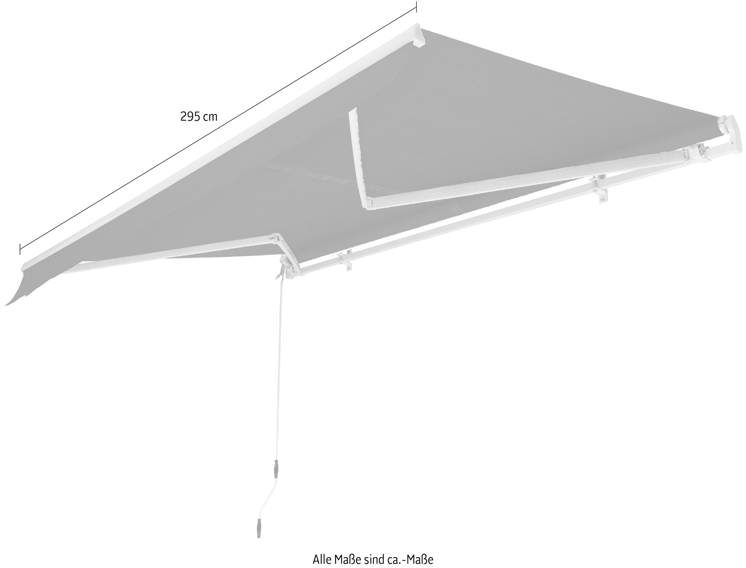 KONIFERA Gelenkarmmarkise, Breite/Ausfall: 295/200 cm, Neigungswinkel verstellbar