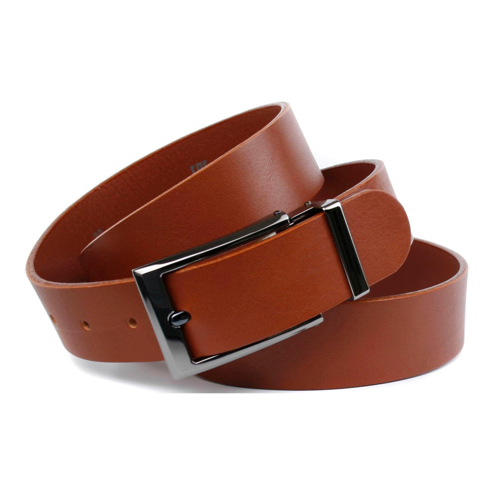 Anthoni Crown Ledergürtel, Jeansgürtel in cognac