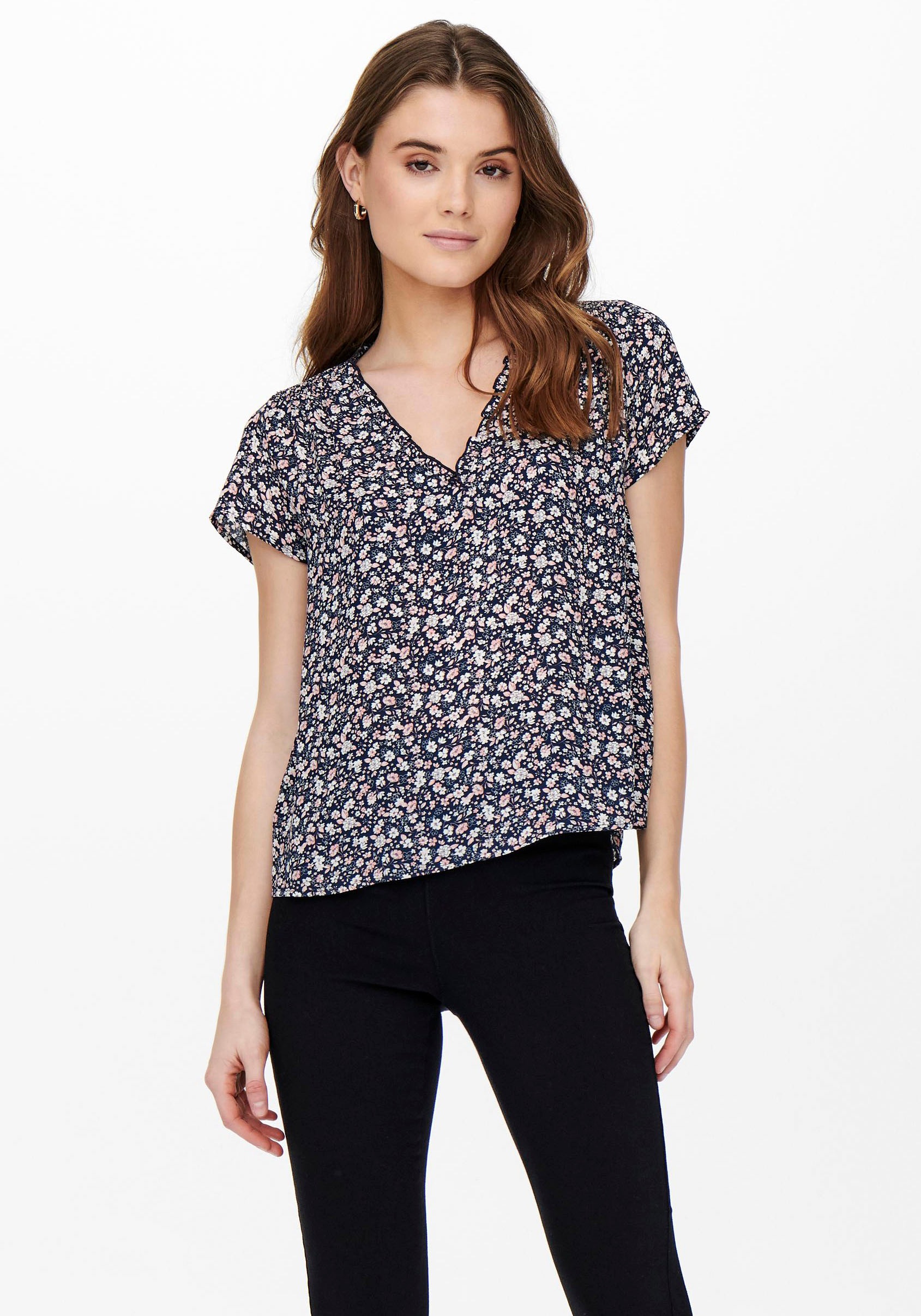 Only Shirtbluse »ONLSONJA LIFE S/S V-NECK«