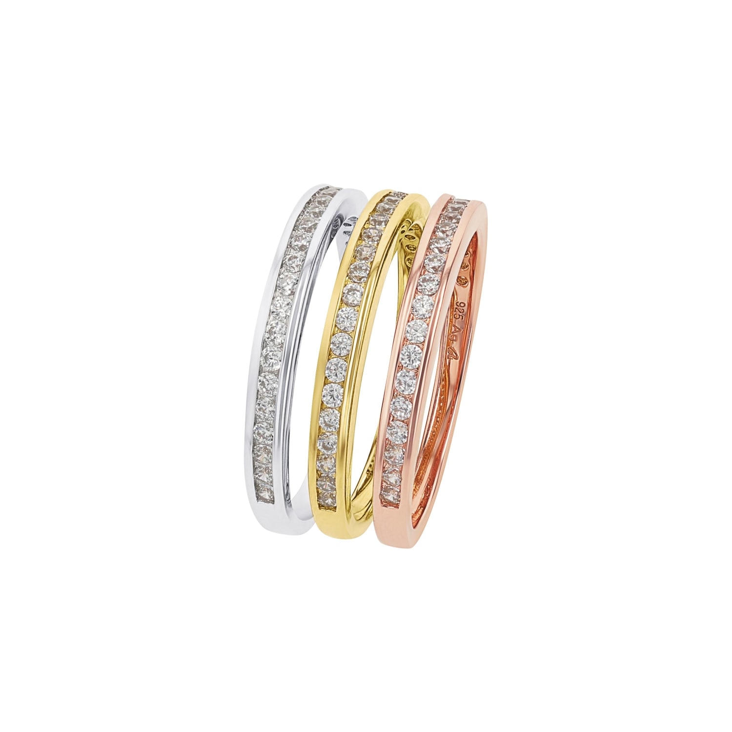 Amor Ring-Set mit Zirkonia (synth.)