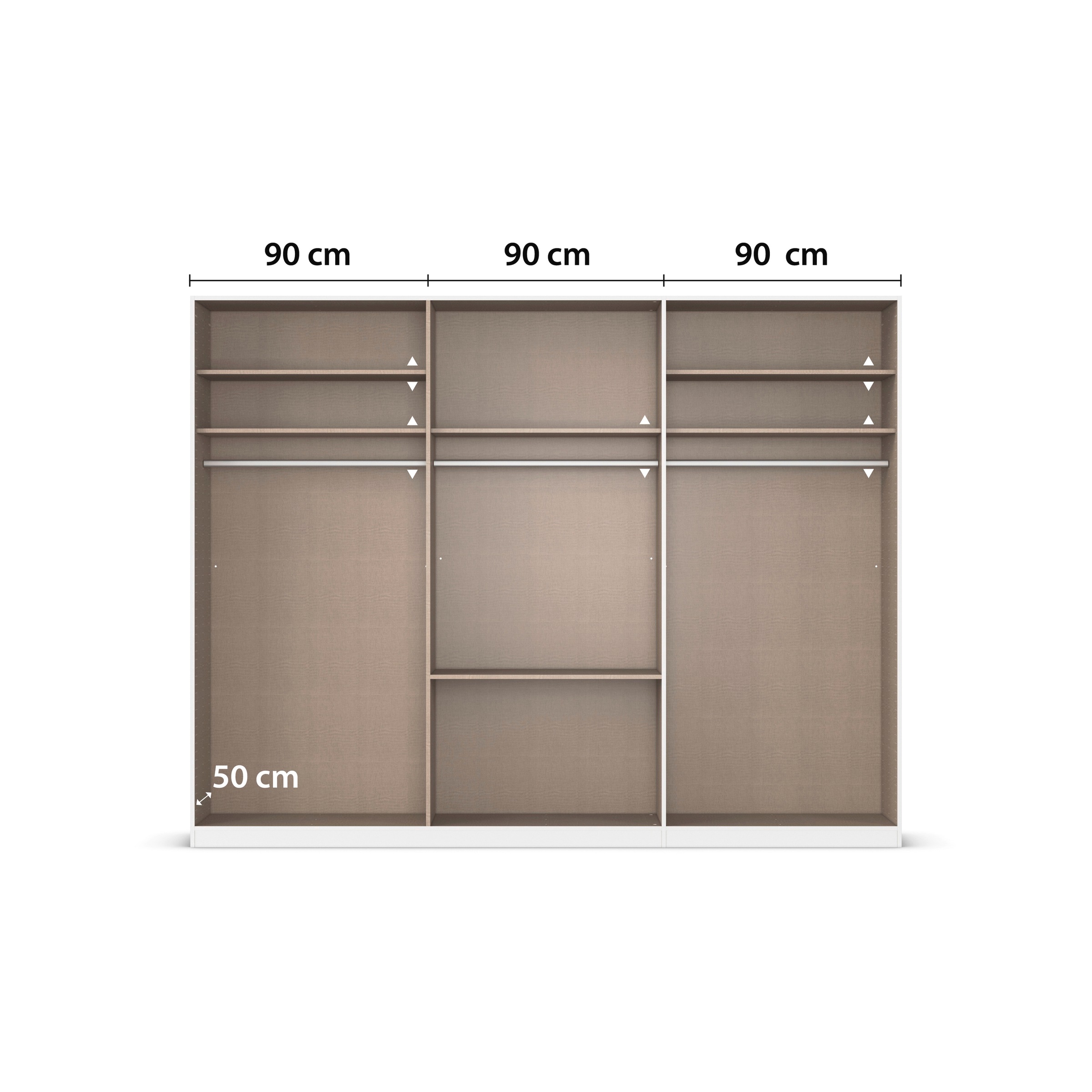 rauch Drehtürenschrank »Kleiderschrank Kleiderschränke Schrank Garderobe AGORDO mit Glasfront«, (in zwei Griff-Farben mit Glasfront), mit Außenschubkästen, in 6 Breiten und 2 Höhen MADE IN GERMANY
