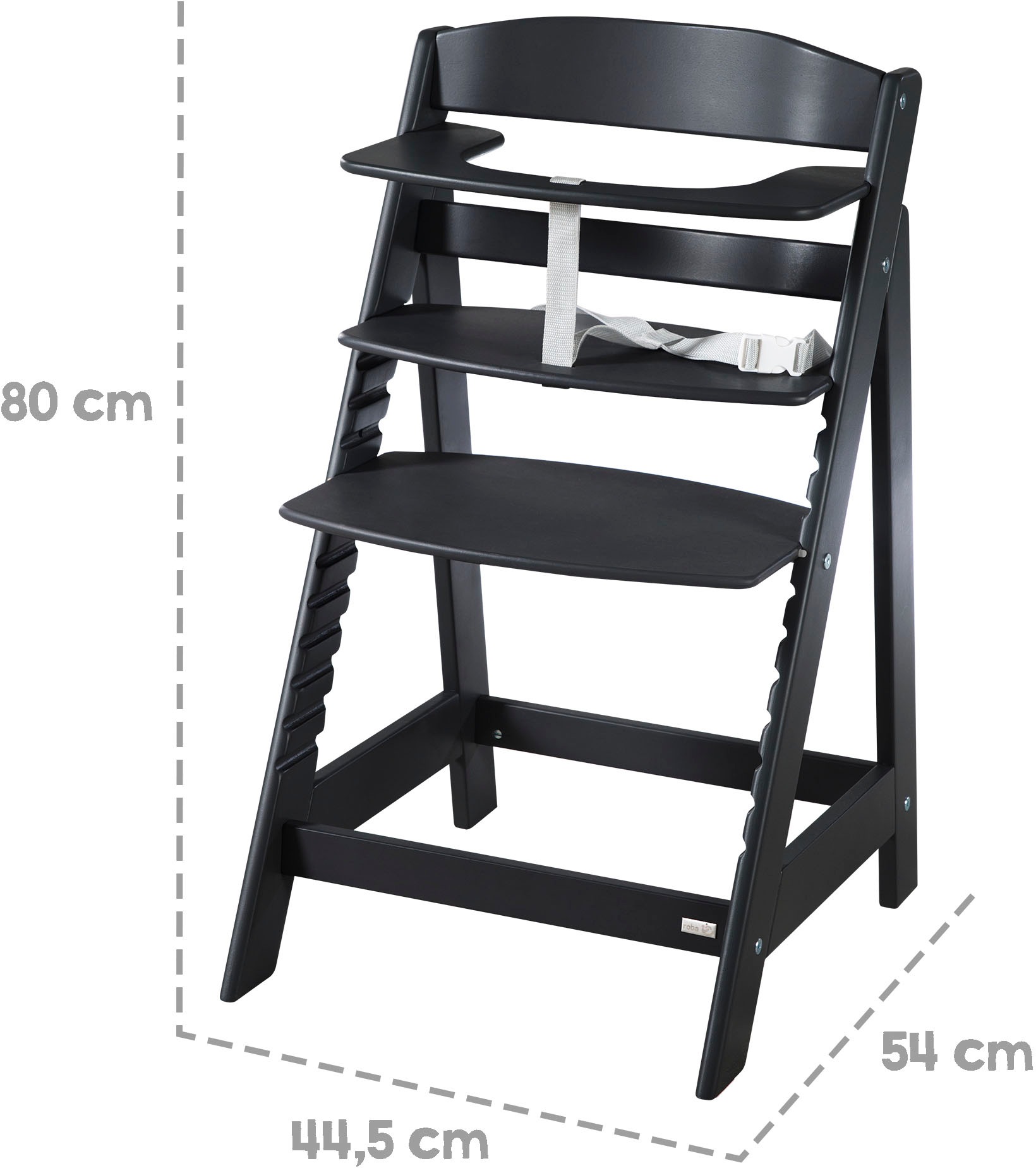 roba® Hochstuhl »Sit Up Flex, schwarz«, aus Holz