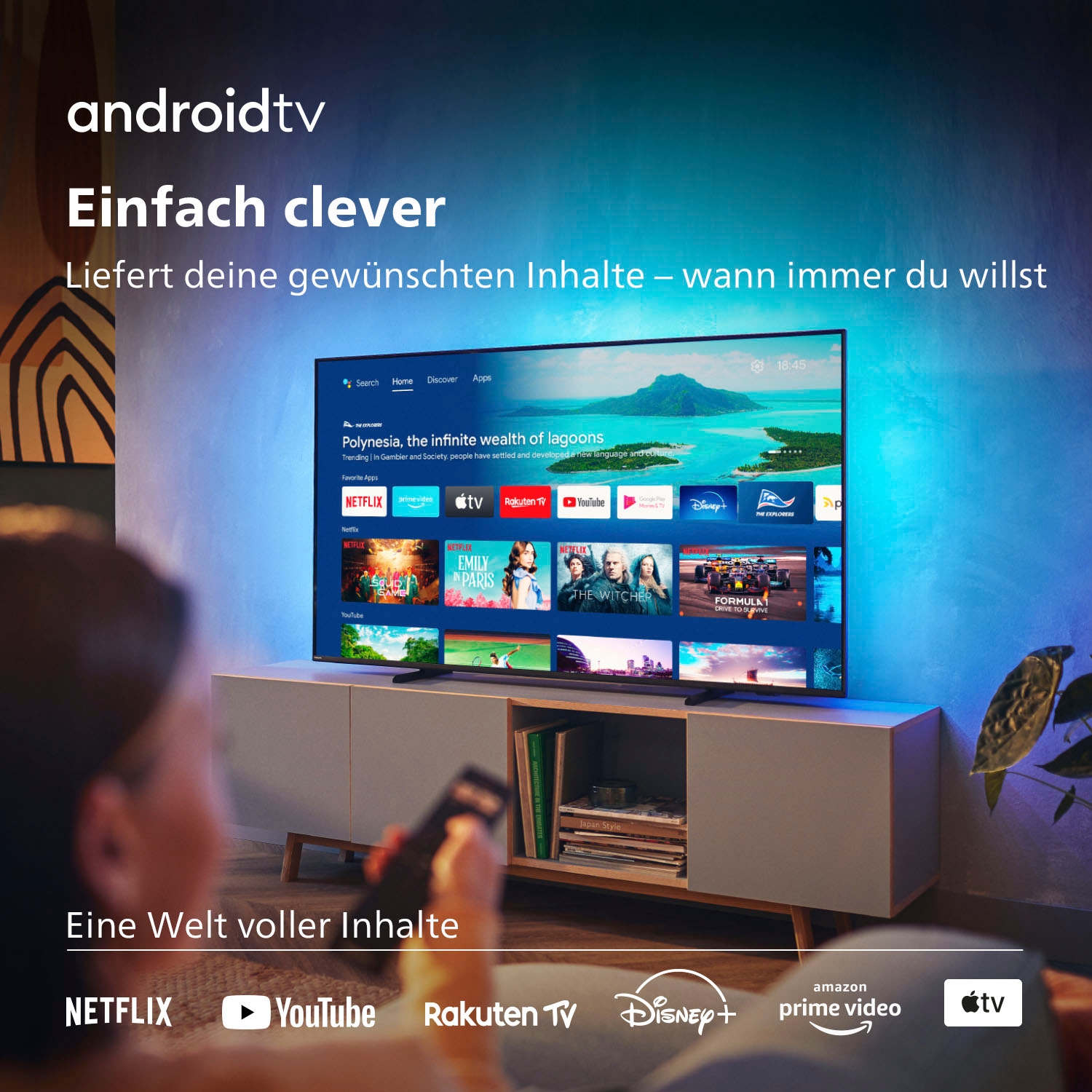 Philips LED-Fernseher »50PUS8107/12«, 4K Ultra HD, Android TV-Smart-TV, Ambilight (3-seitig), HDR10+
