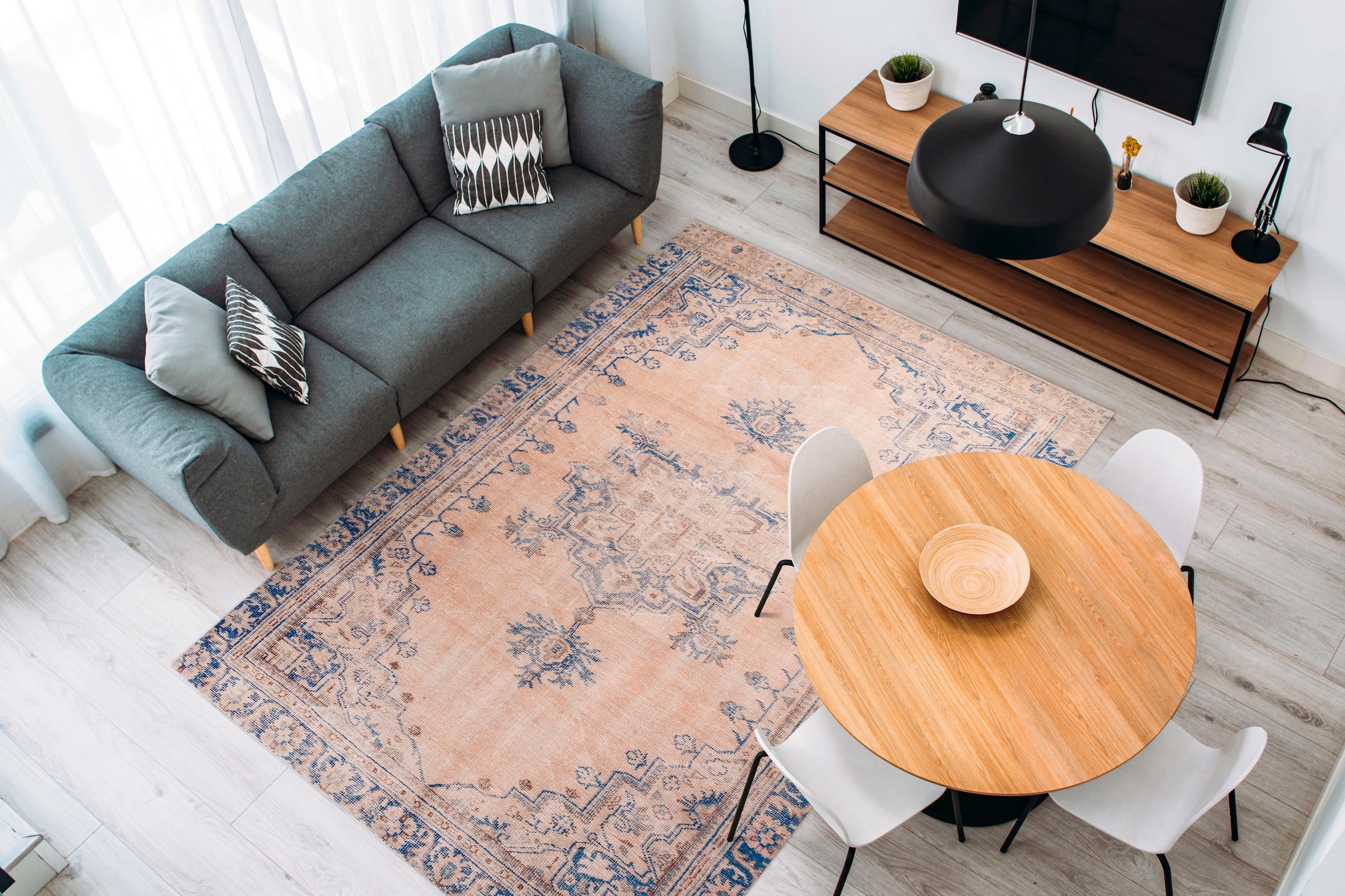 Arte Espina Teppich »Vintage 8406«, rechteckig, 9 mm Höhe, Kurzflor im Vintage Design, Wohnzimmer