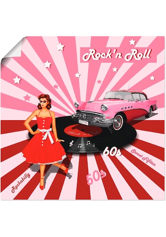 Artland Wandbild »Rock'n Roll die 50er Jahre«, Auto, (1 St.), in vielen Größen &... kaufen