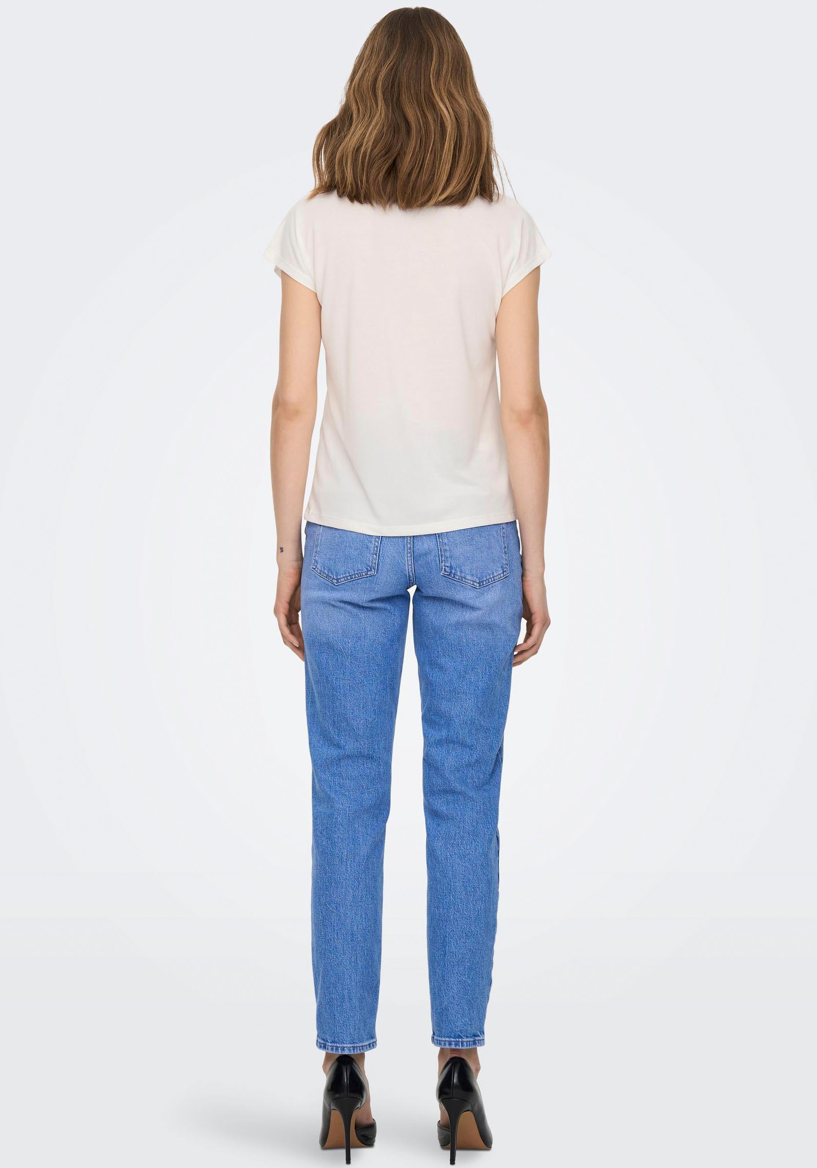 ONLY V-Shirt »ONLFREE S/S MOD.V-NECK TOP JRS NOOS«
