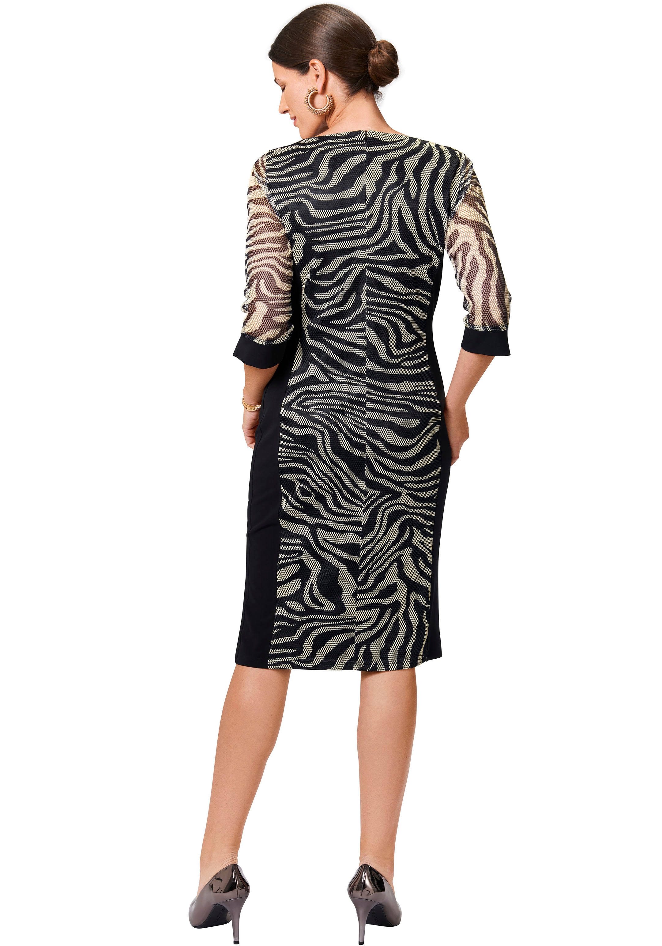 select! By Hermann Lange Jerseykleid, mit angesagten Allover-Druck